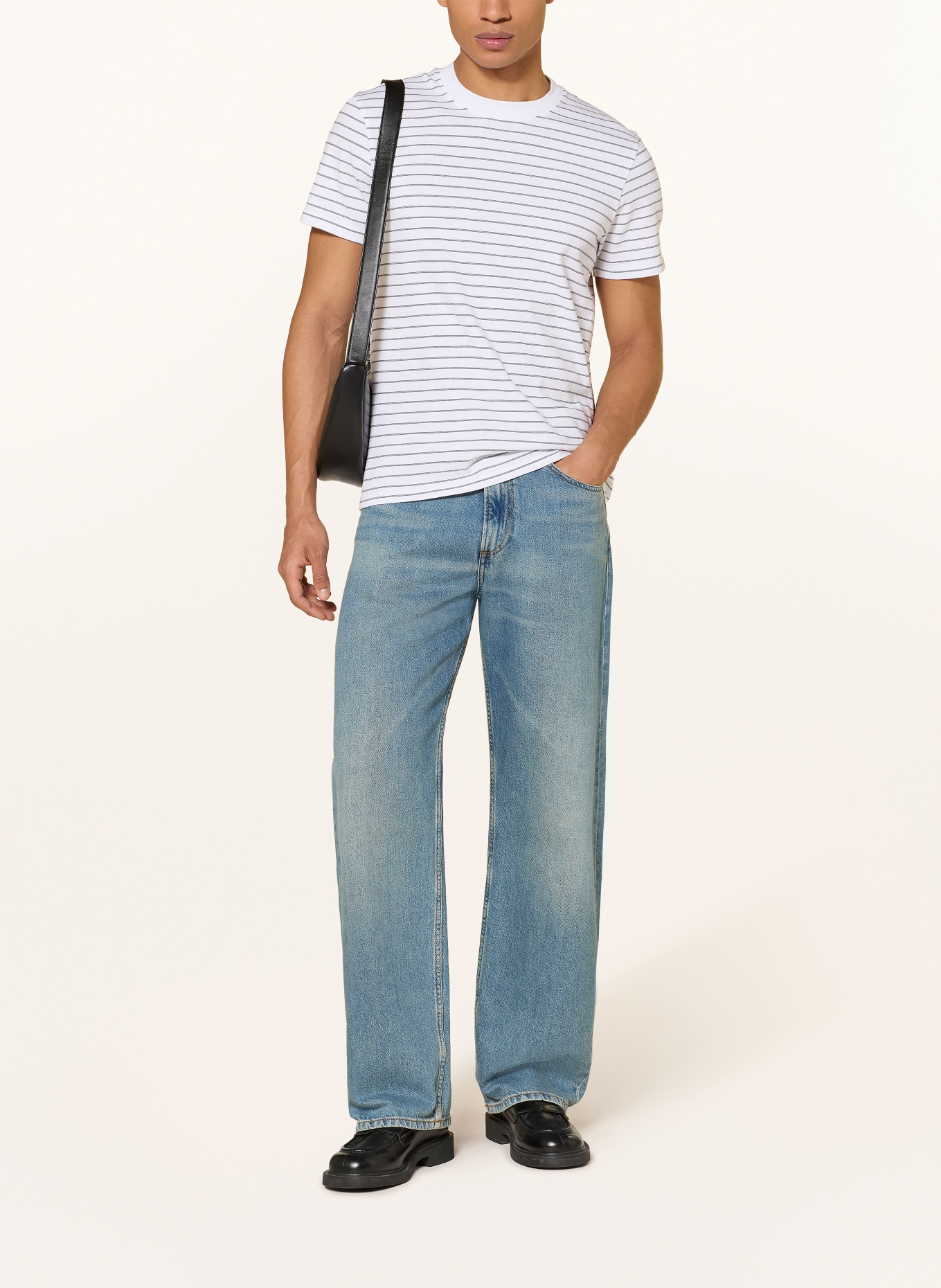 SANDRO T-Shirt: WEISS / SCHWARZ