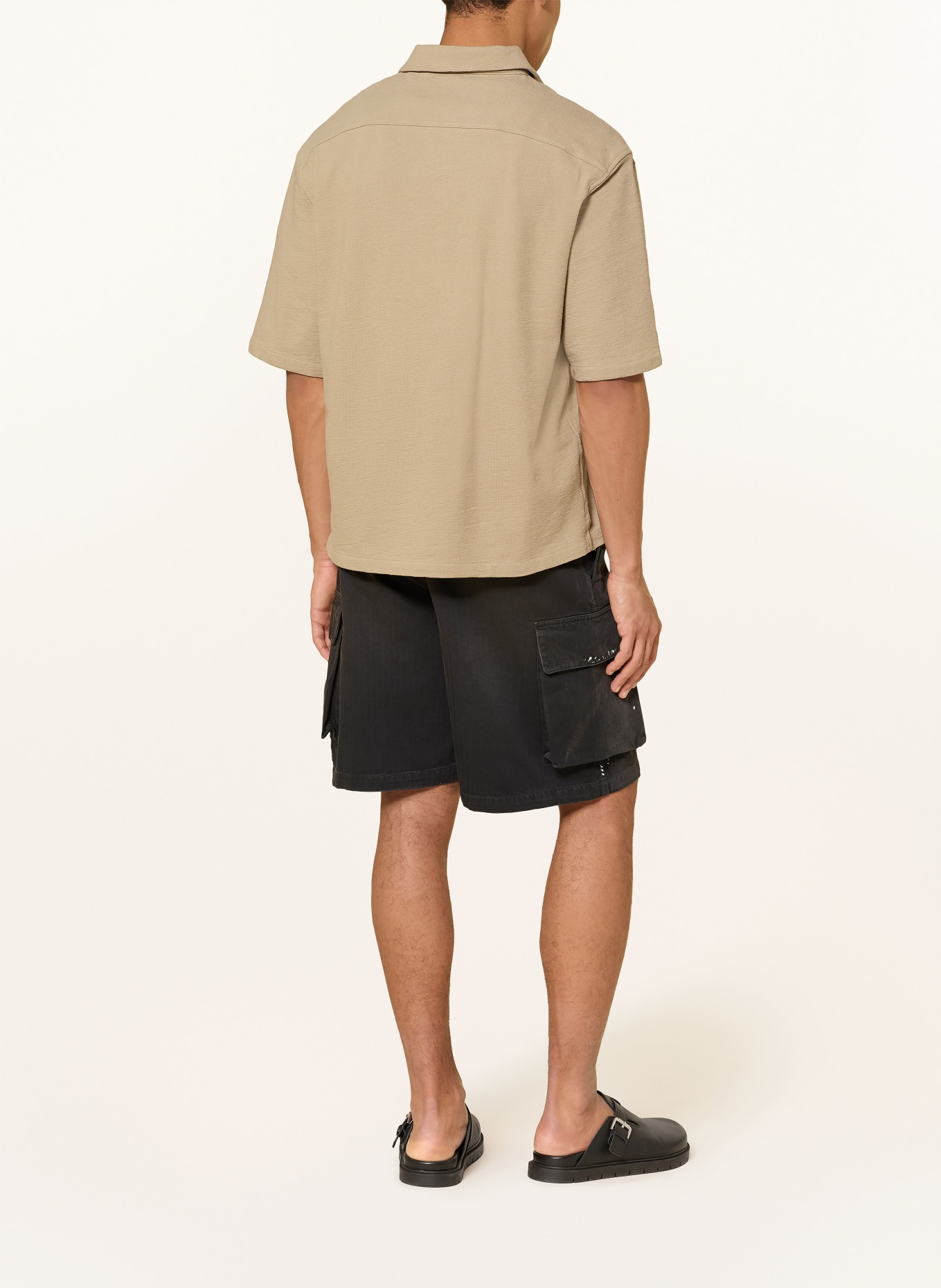 ALLSAINTS Strickhemd STALLONE Oversized Fit: HELLBRAUN