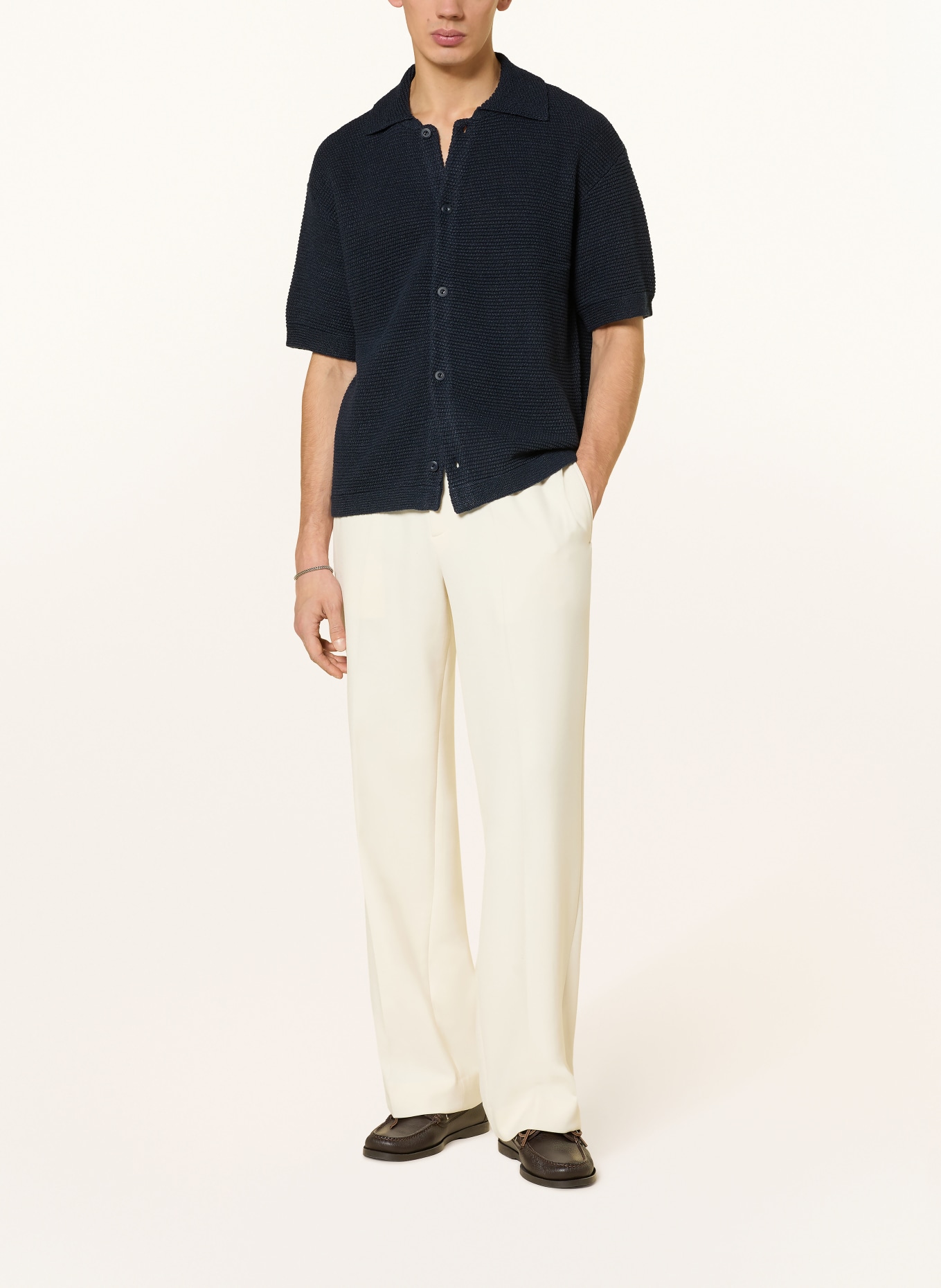 SANDRO Kurzarm-Hemd Comfort Fit: DUNKELBLAU