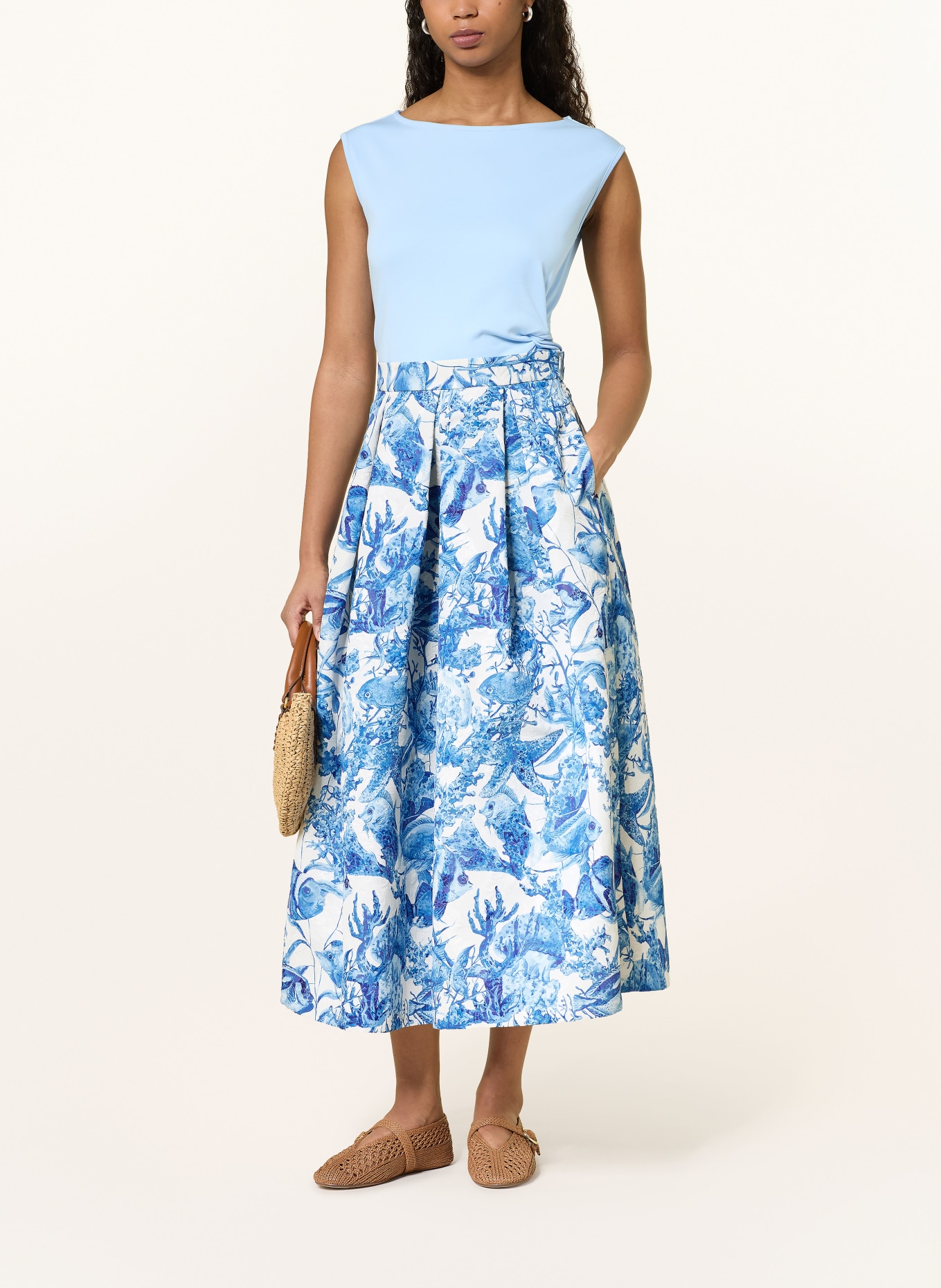 LUNATICA MILANO Jacquard-Rock: BLAU / WEISS