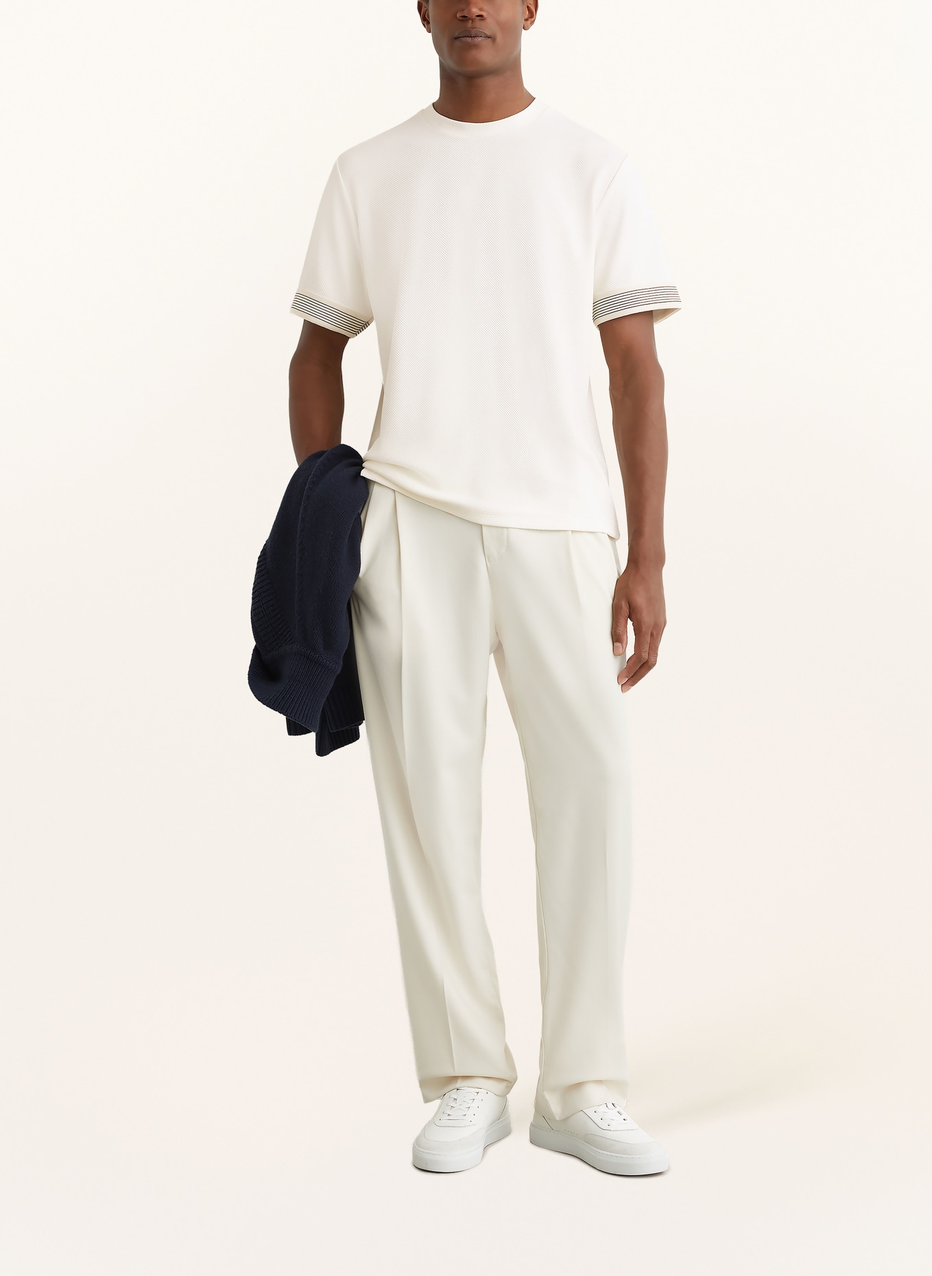 REISS T-Shirt ARIES: WEISS / SCHWARZ