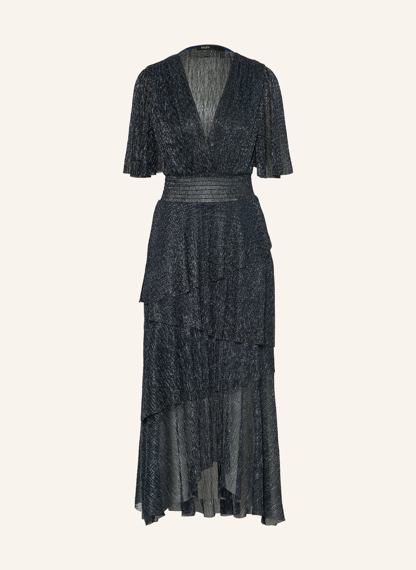 maje Cocktailkleid mit Glitzergarn: DUNKELBLAU