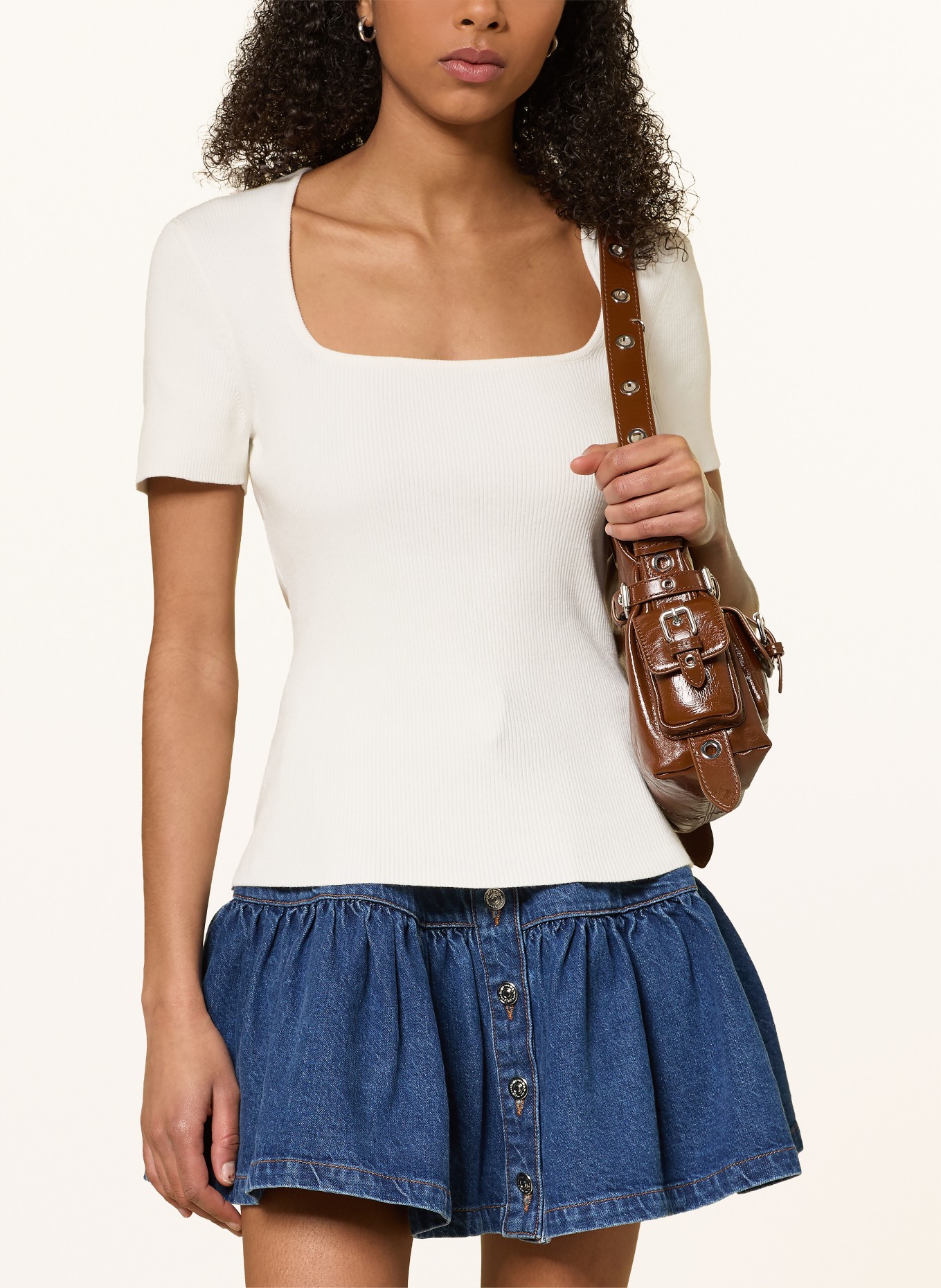 maje Strickshirt: CREME