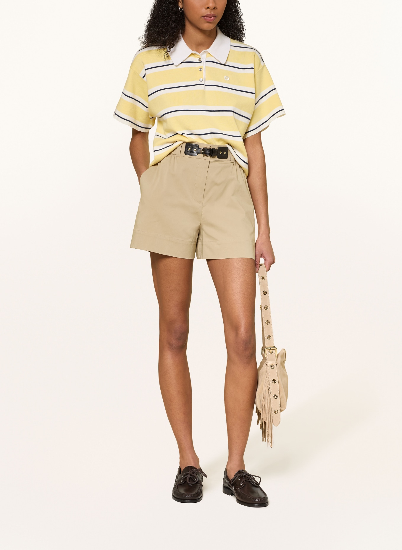 maje Shorts: CAMEL