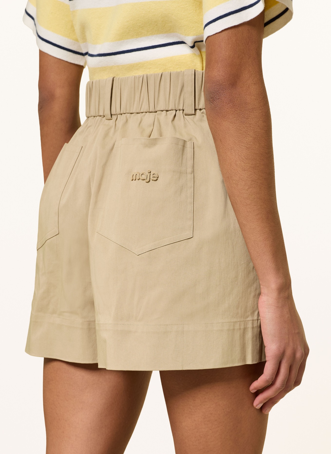 maje Shorts: CAMEL
