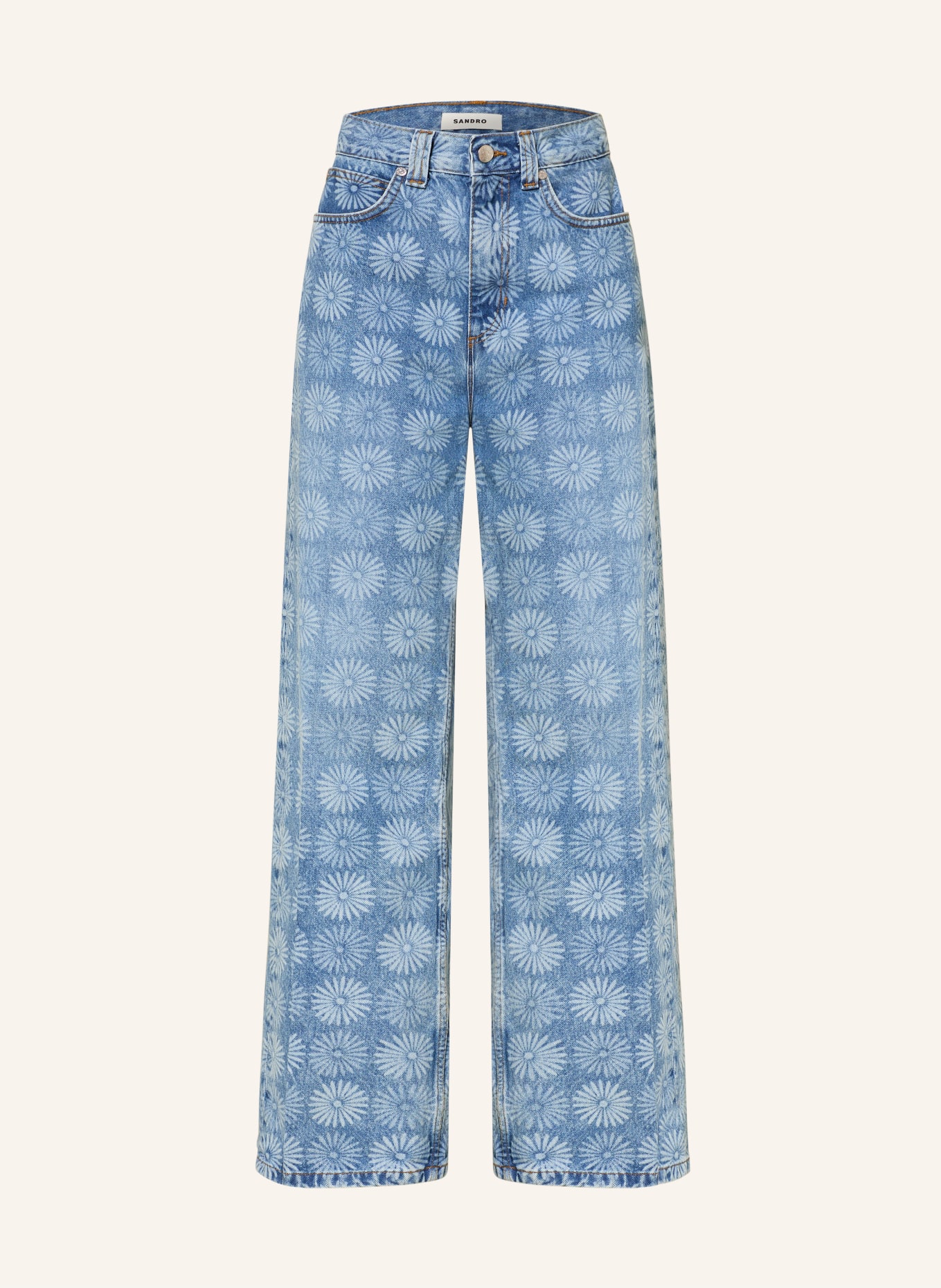 SANDRO Wide Leg Jeans: 4785 BLUE JEAN