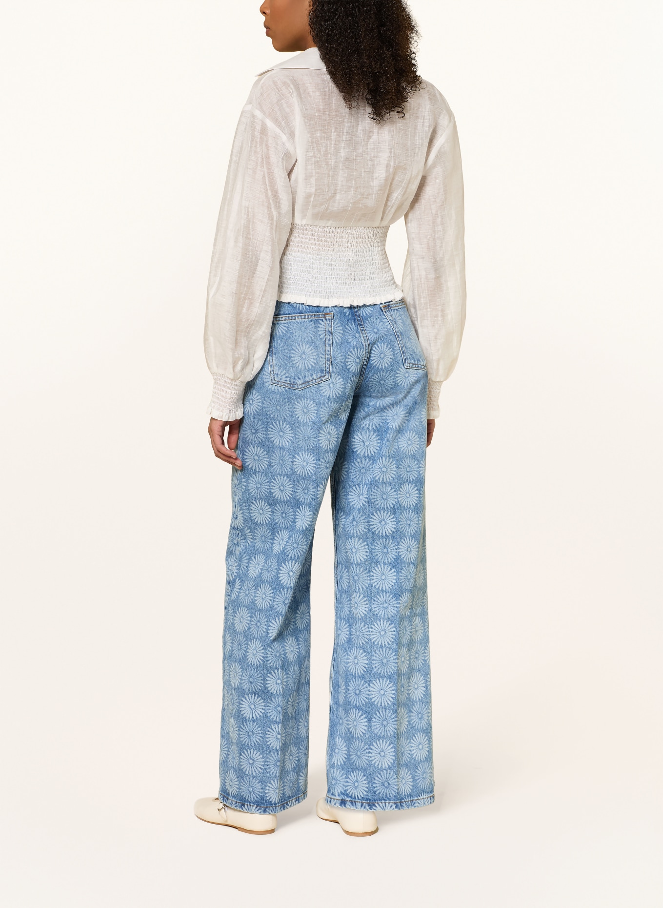 SANDRO Wide Leg Jeans: 4785 BLUE JEAN