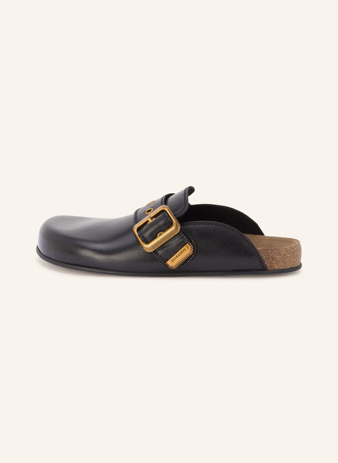 ALLSAINTS Mules STAFFA: NOIR / OR