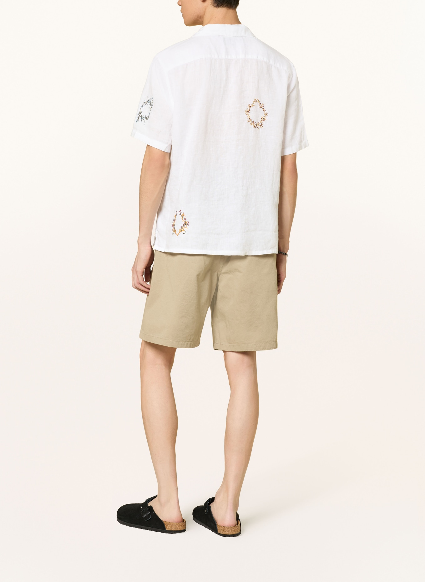 ALLSAINTS Chemise resort DECK coupe carrée en lin: BLANC