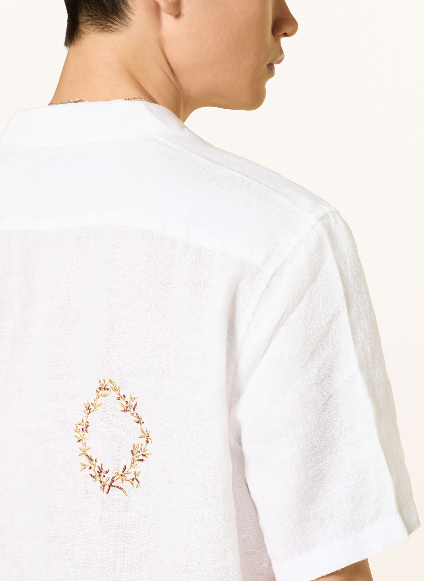 ALLSAINTS Chemise resort DECK coupe carrée en lin: BLANC