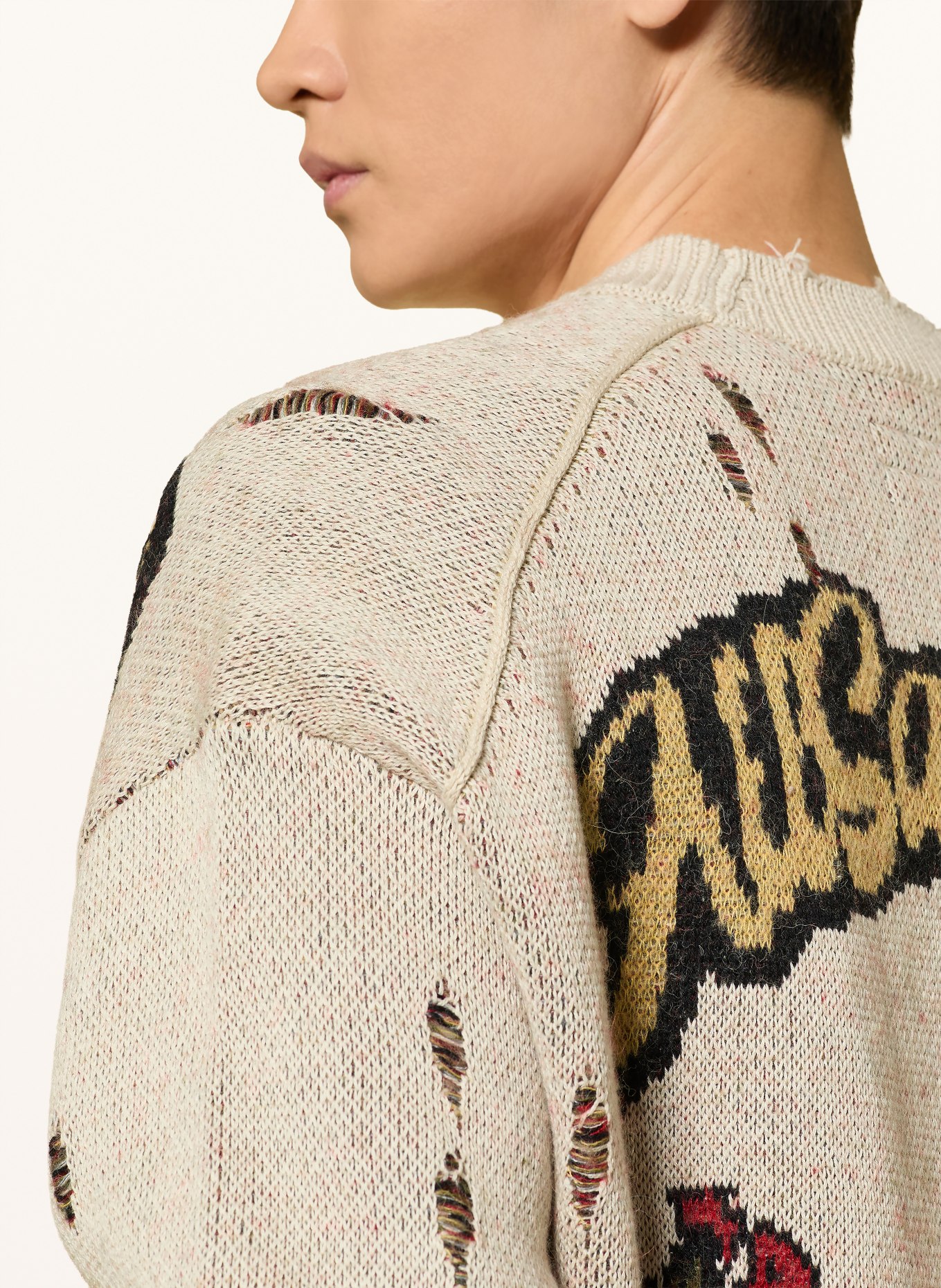 ALLSAINTS FOXX cardigan: BEIGE / BLACK