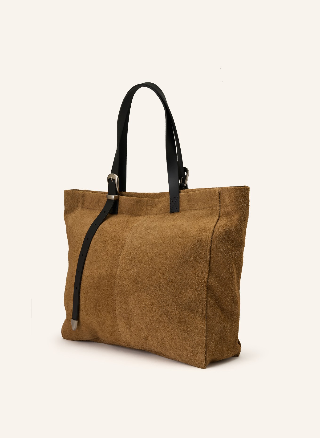 ALLSAINTS Torba na zakupy HAVEN: JASNOBRĄZOWY / CZARNY