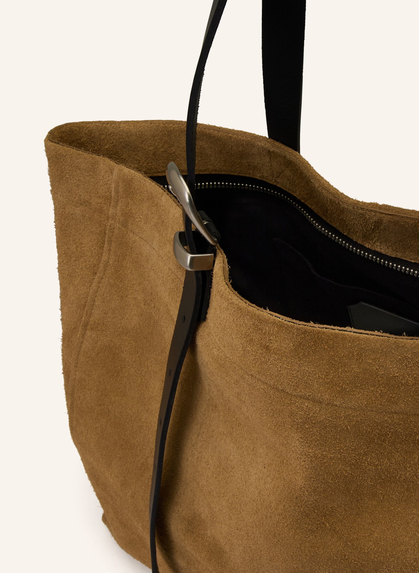 ALLSAINTS Torba na zakupy HAVEN: JASNOBRĄZOWY / CZARNY