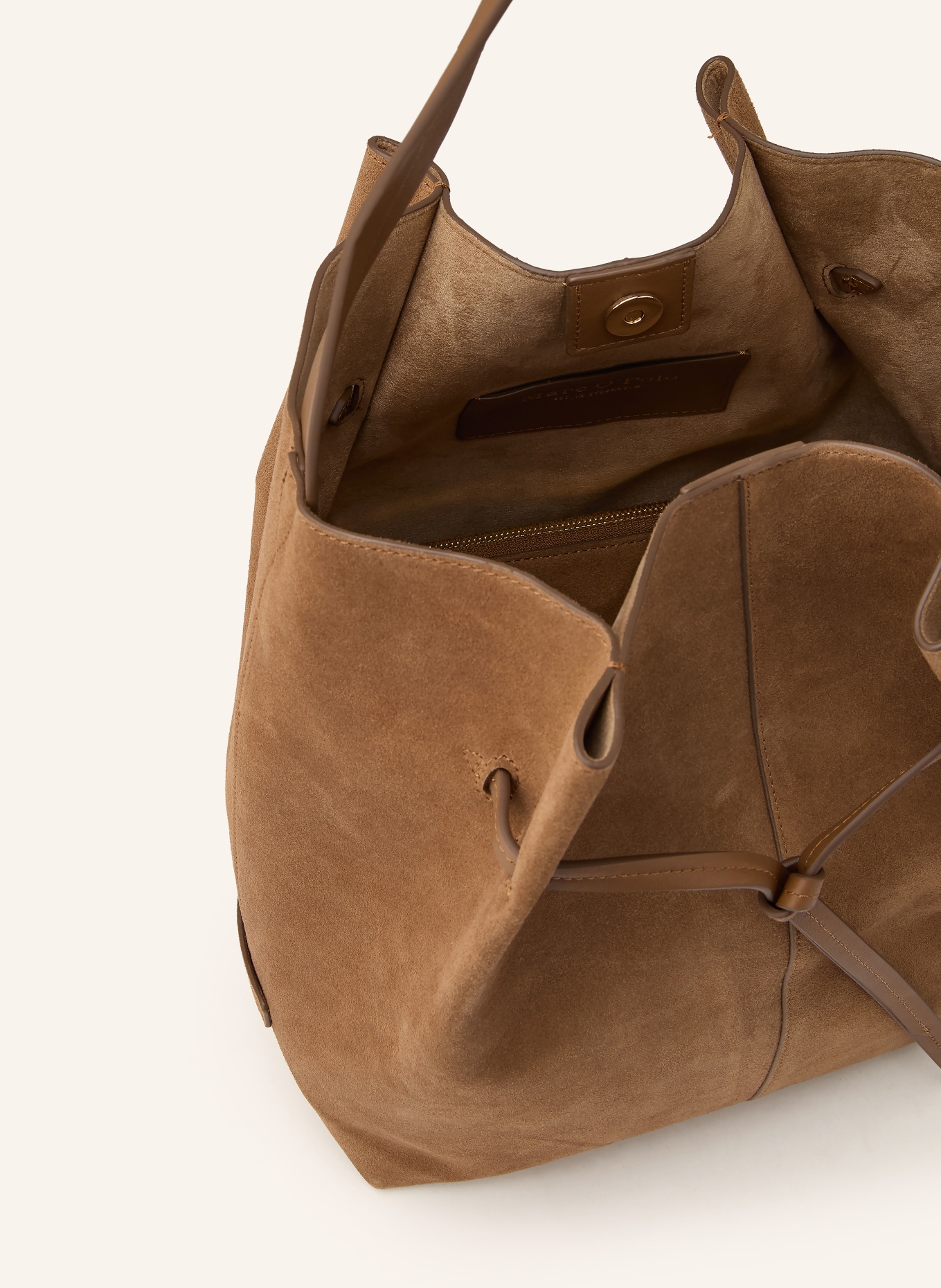 Marc O'Polo Drawstring bag with pouch: COGNAC