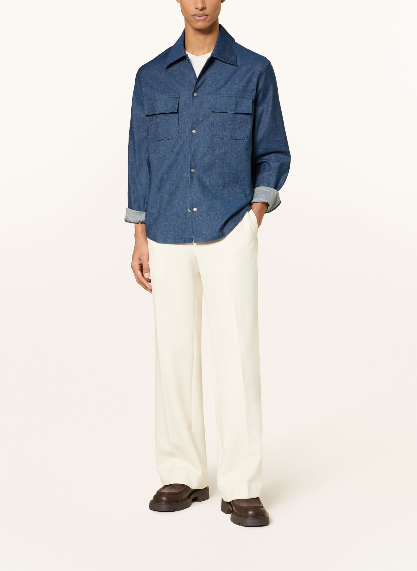 SANDRO Jeanshemd Regular Fit: BLAU