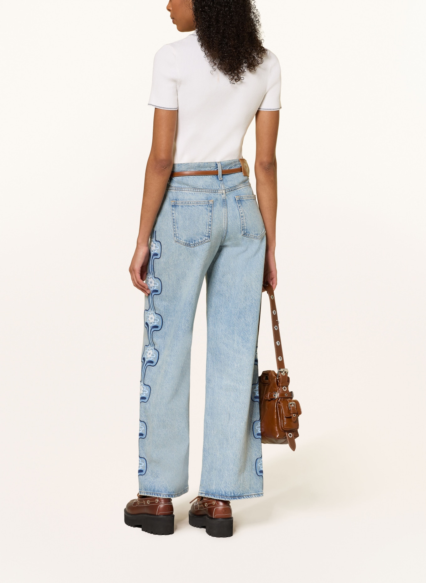 maje Wide Leg Jeans: 0201 BLUE