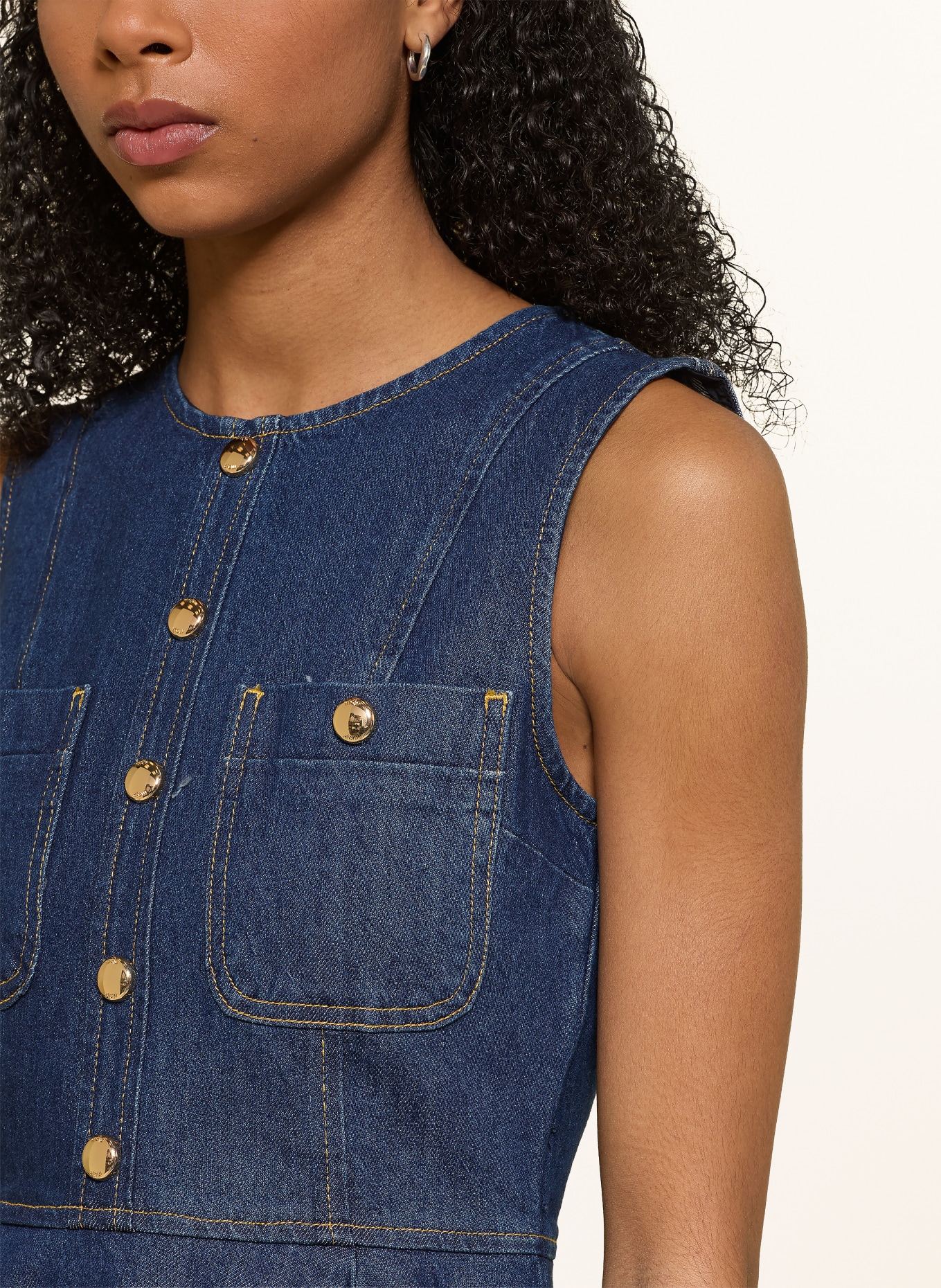 maje Jeanskleid: DUNKELBLAU