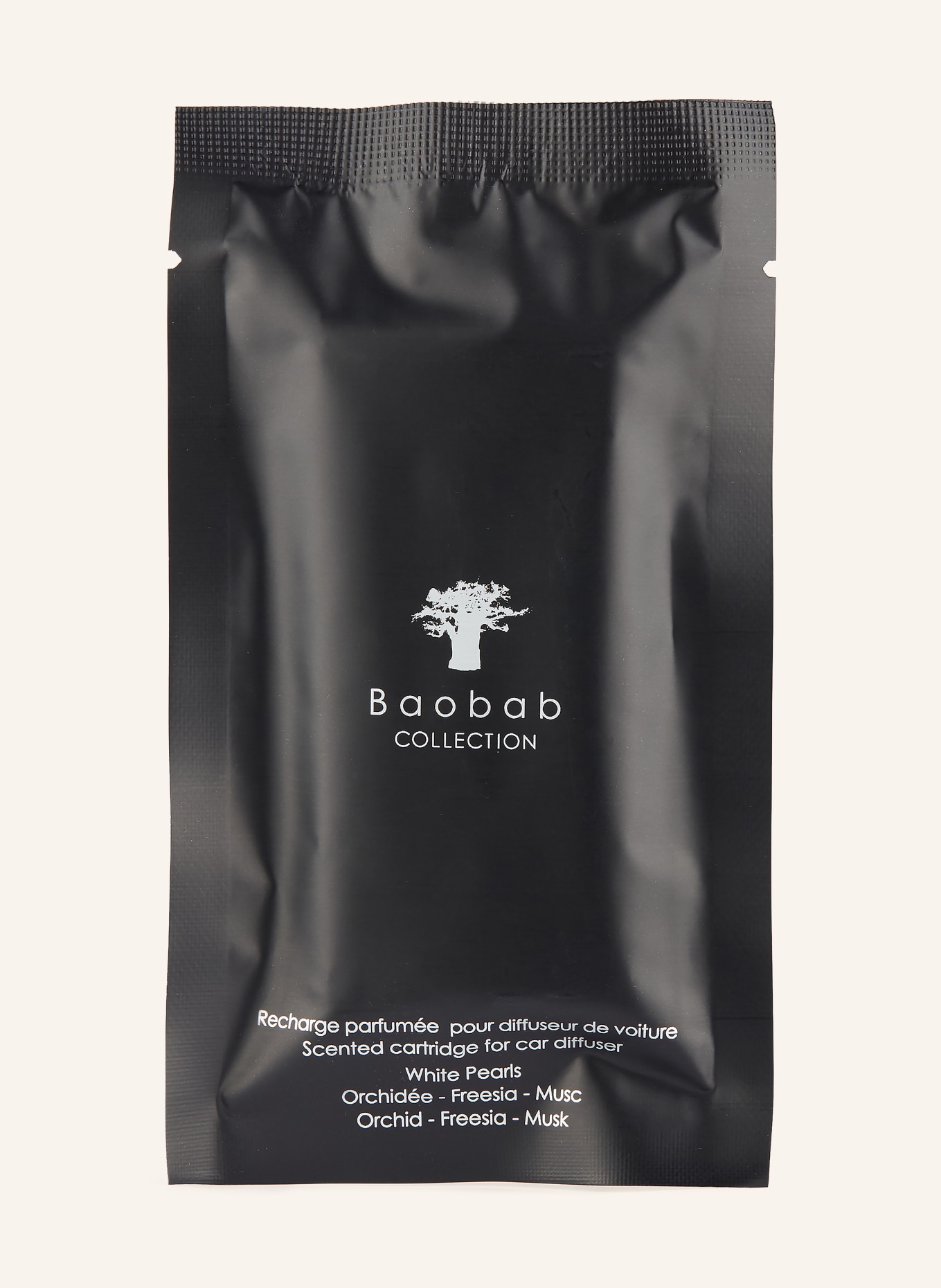 Baobab COLLECTION Nachfüllpackung für Autoduft WHITE PEARLS: SCHWARZ