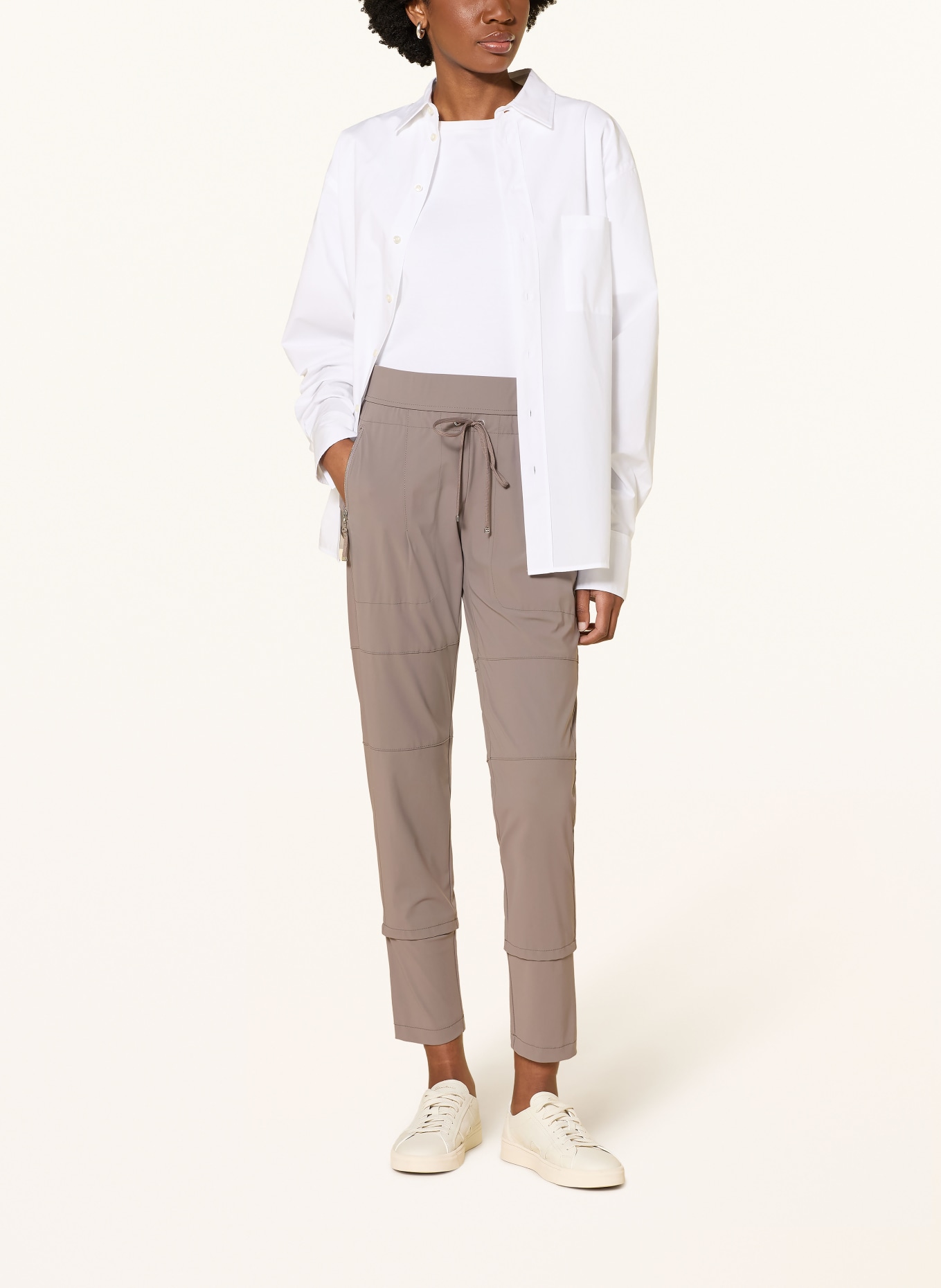 RAFFAELLO ROSSI Broek CANDY in joggingstijl: TAUPE