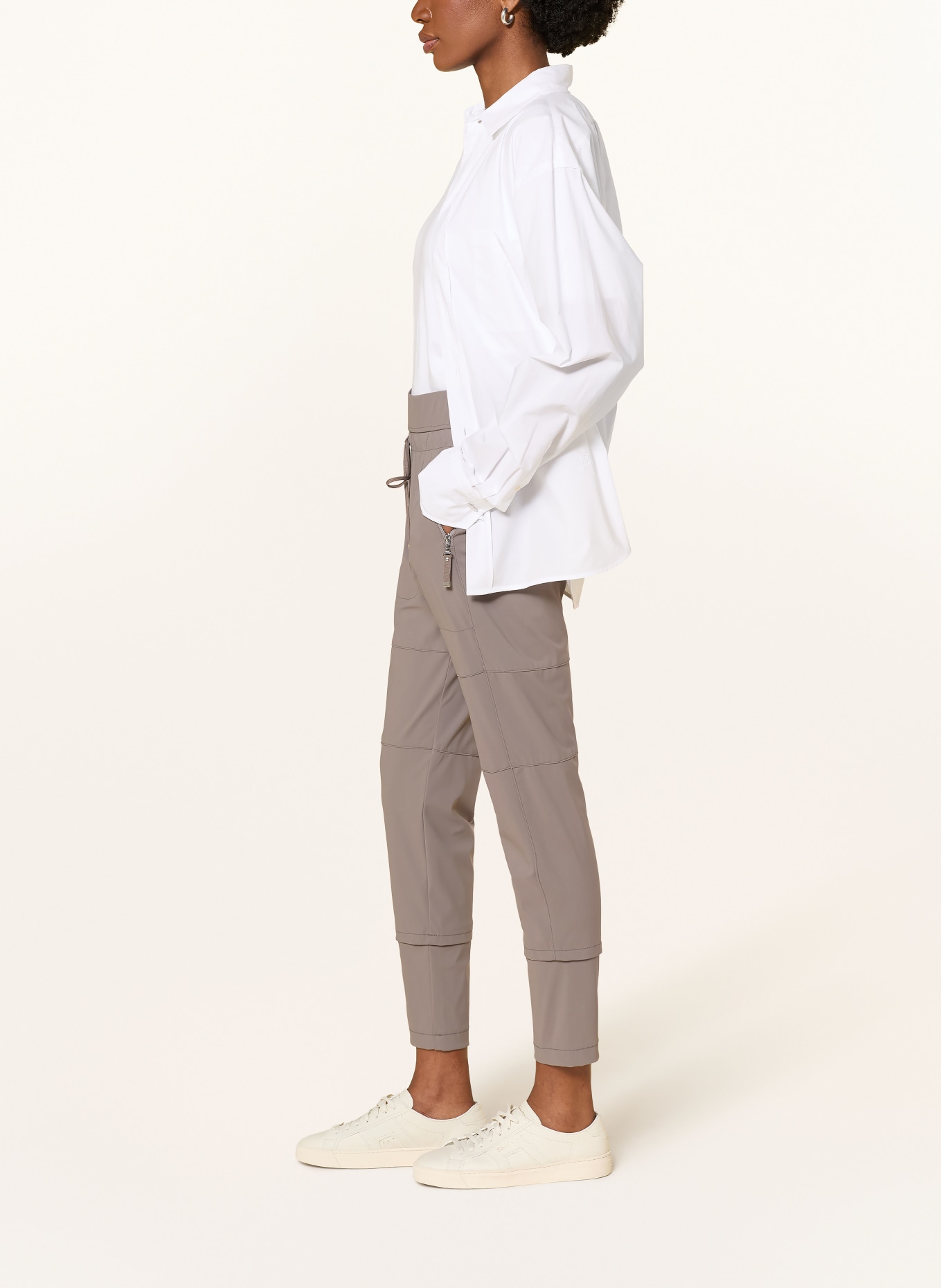 RAFFAELLO ROSSI Broek CANDY in joggingstijl: TAUPE