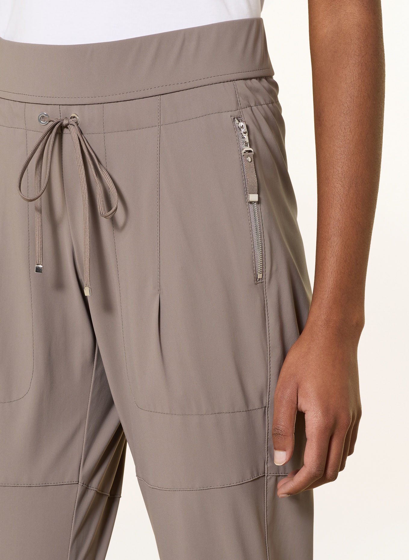 RAFFAELLO ROSSI Broek CANDY in joggingstijl: TAUPE