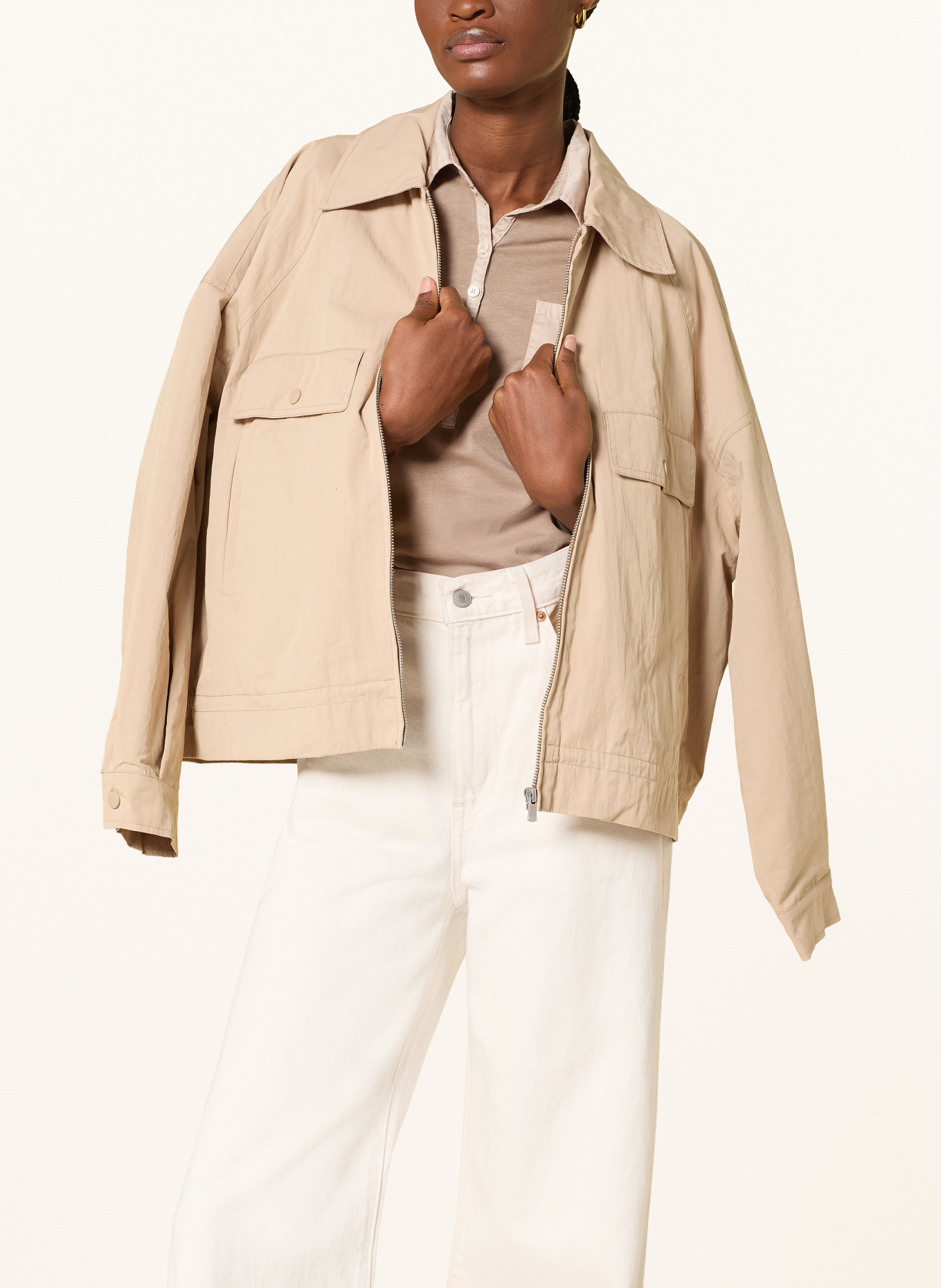 Marc O'Polo Polo en jersey: BEIGE / CRÈME