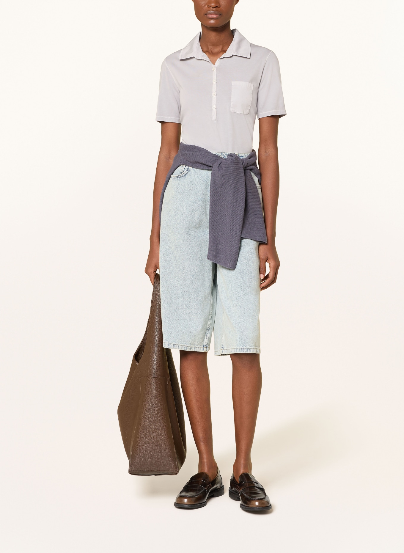 Marc O'Polo Jersey-Poloshirt: HELLBLAU