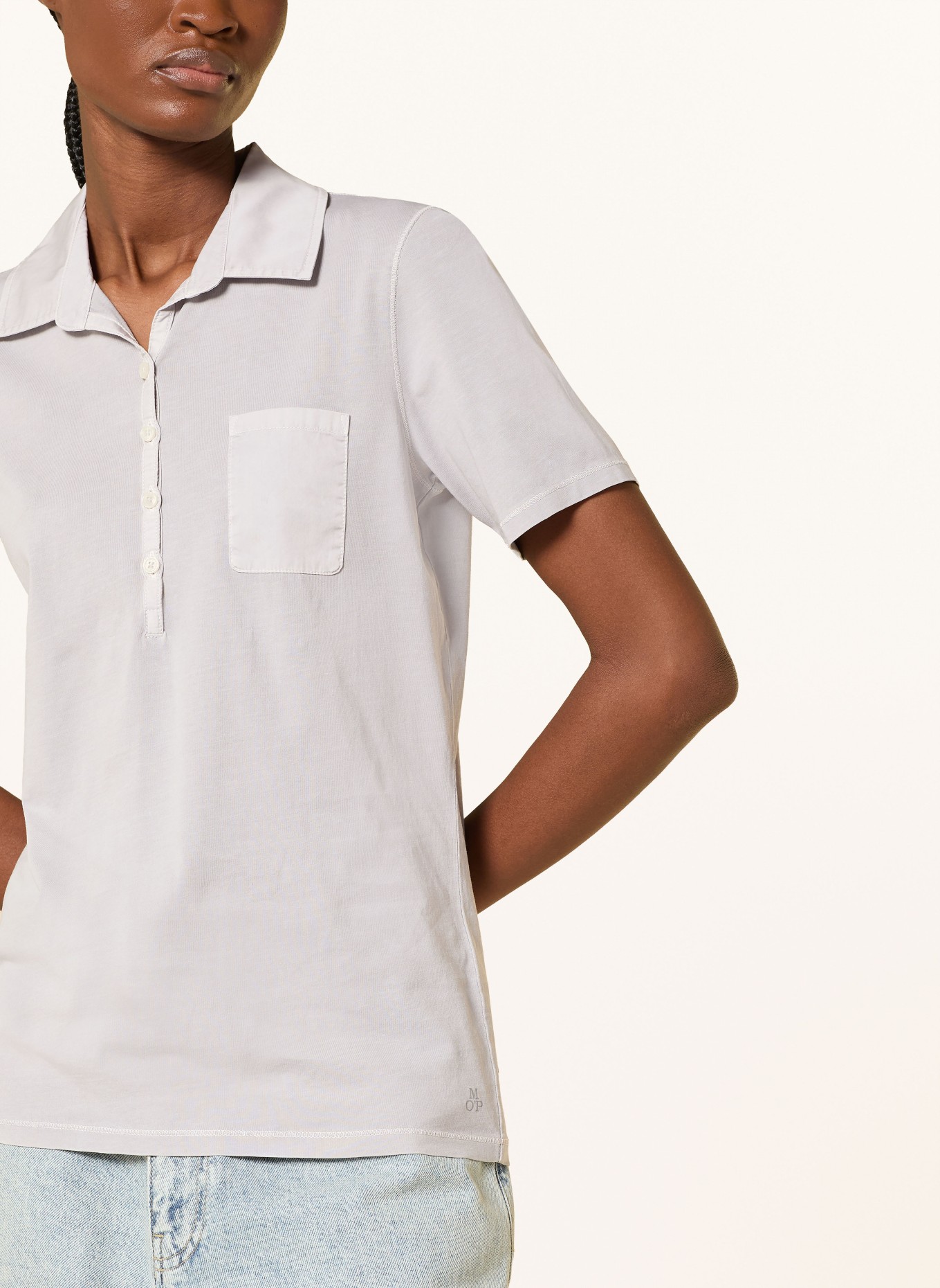 Marc O'Polo Jersey-Poloshirt: HELLBLAU