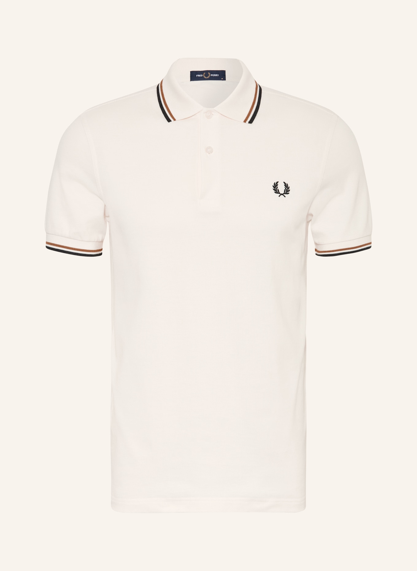 FRED PERRY Piqué polokošile: REŽNÁ / HNĚDÁ / ČERNÁ