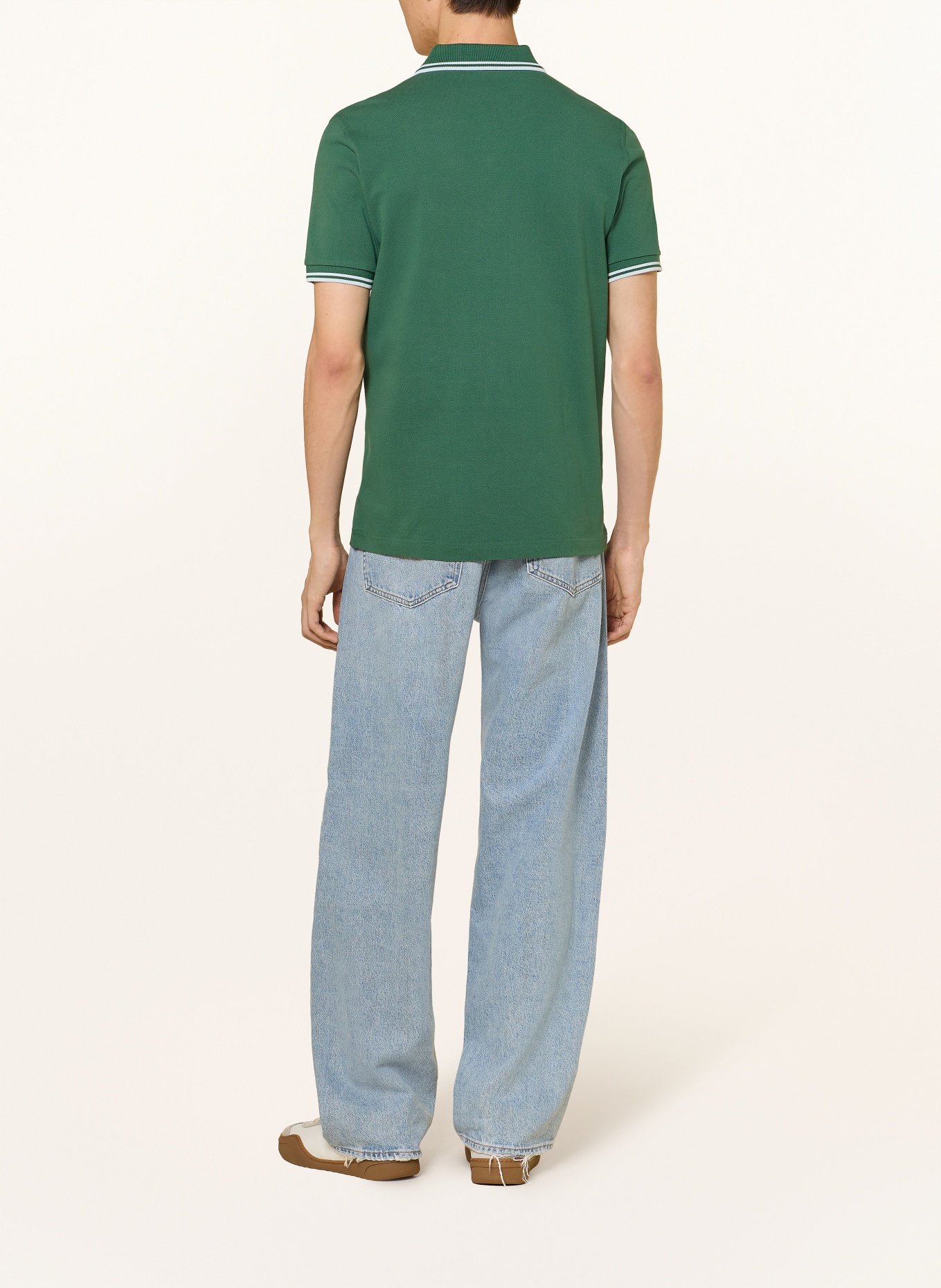 FRED PERRY Polo piqué: VERT / BLEU CLAIR