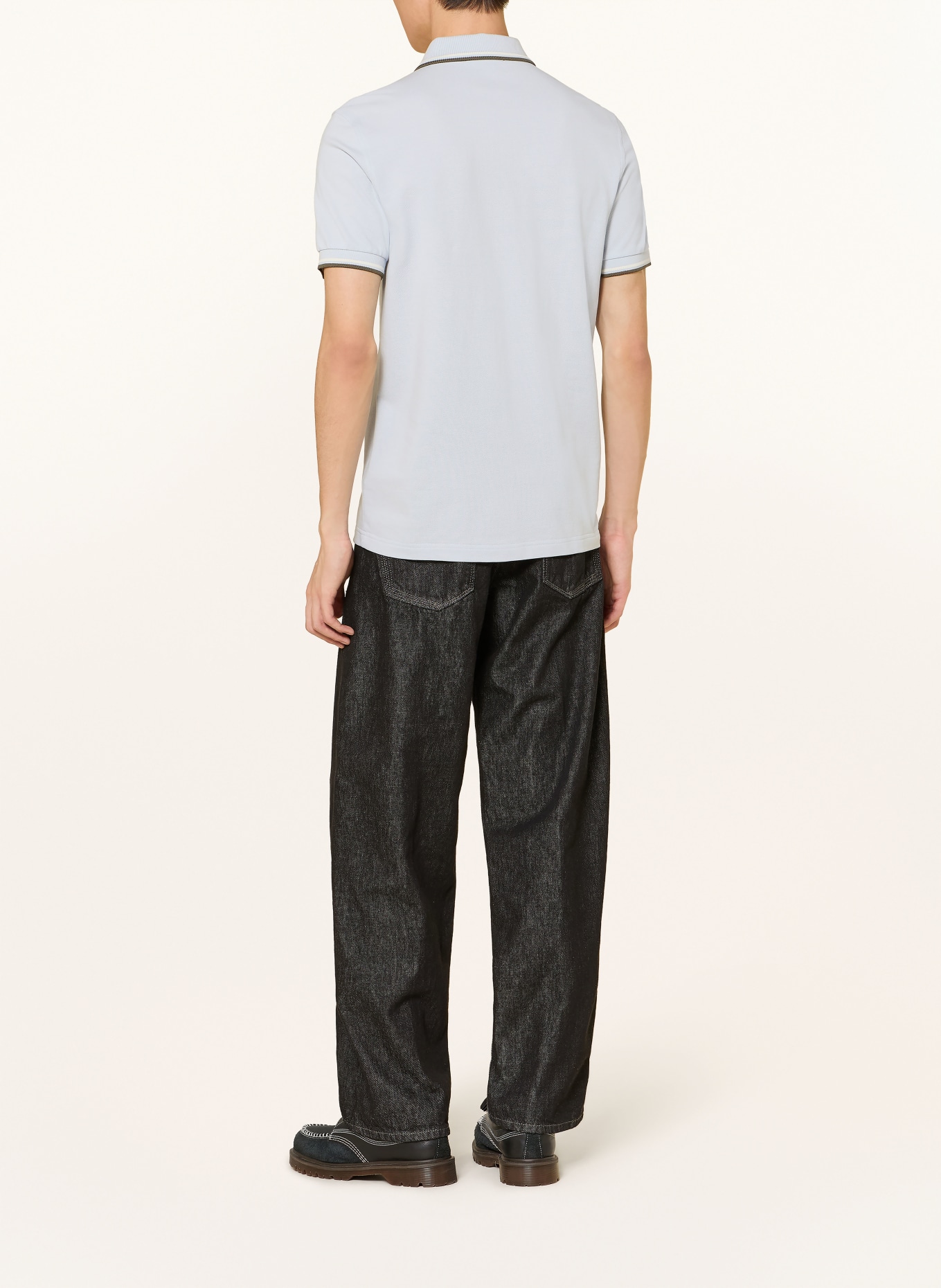 FRED PERRY Polo piqué: BLEU GRIS / ÉCRU / GRIS FONCÉ