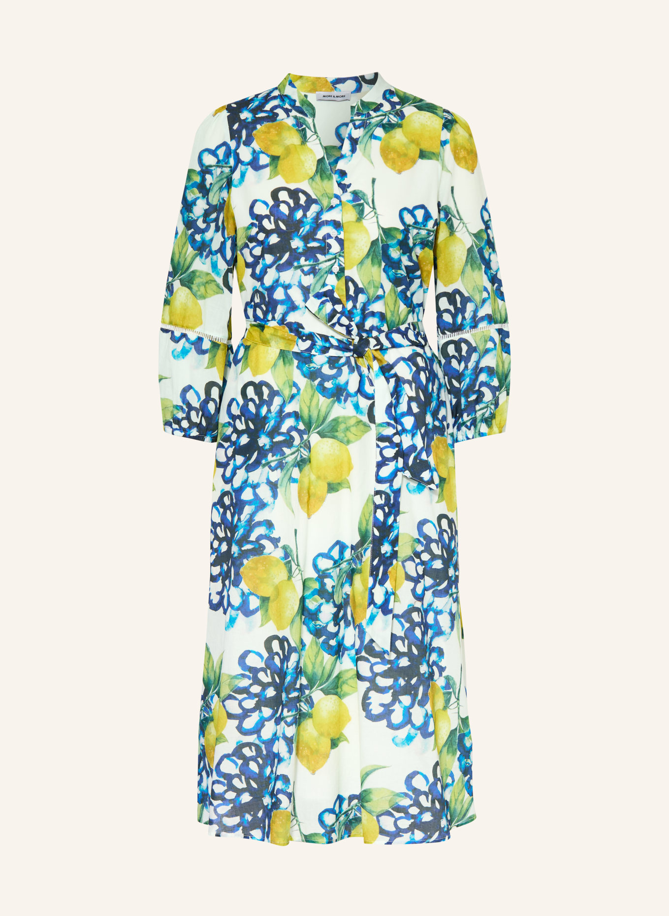 MORE & MORE sukienka: BIAŁY / CIEMNOŻÓŁTY / NIEBIESKI