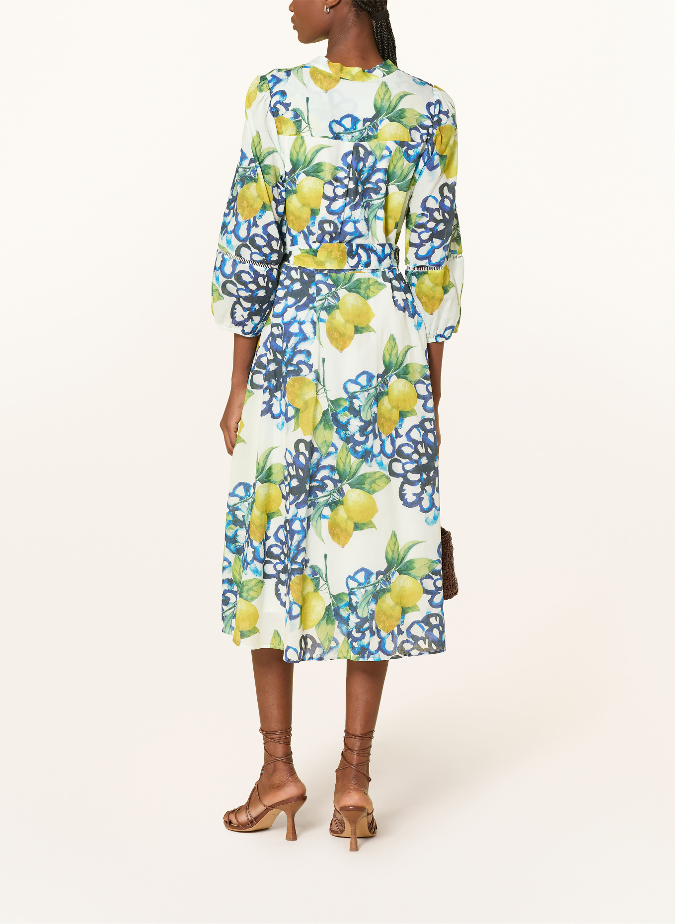 MORE & MORE sukienka: BIAŁY / CIEMNOŻÓŁTY / NIEBIESKI