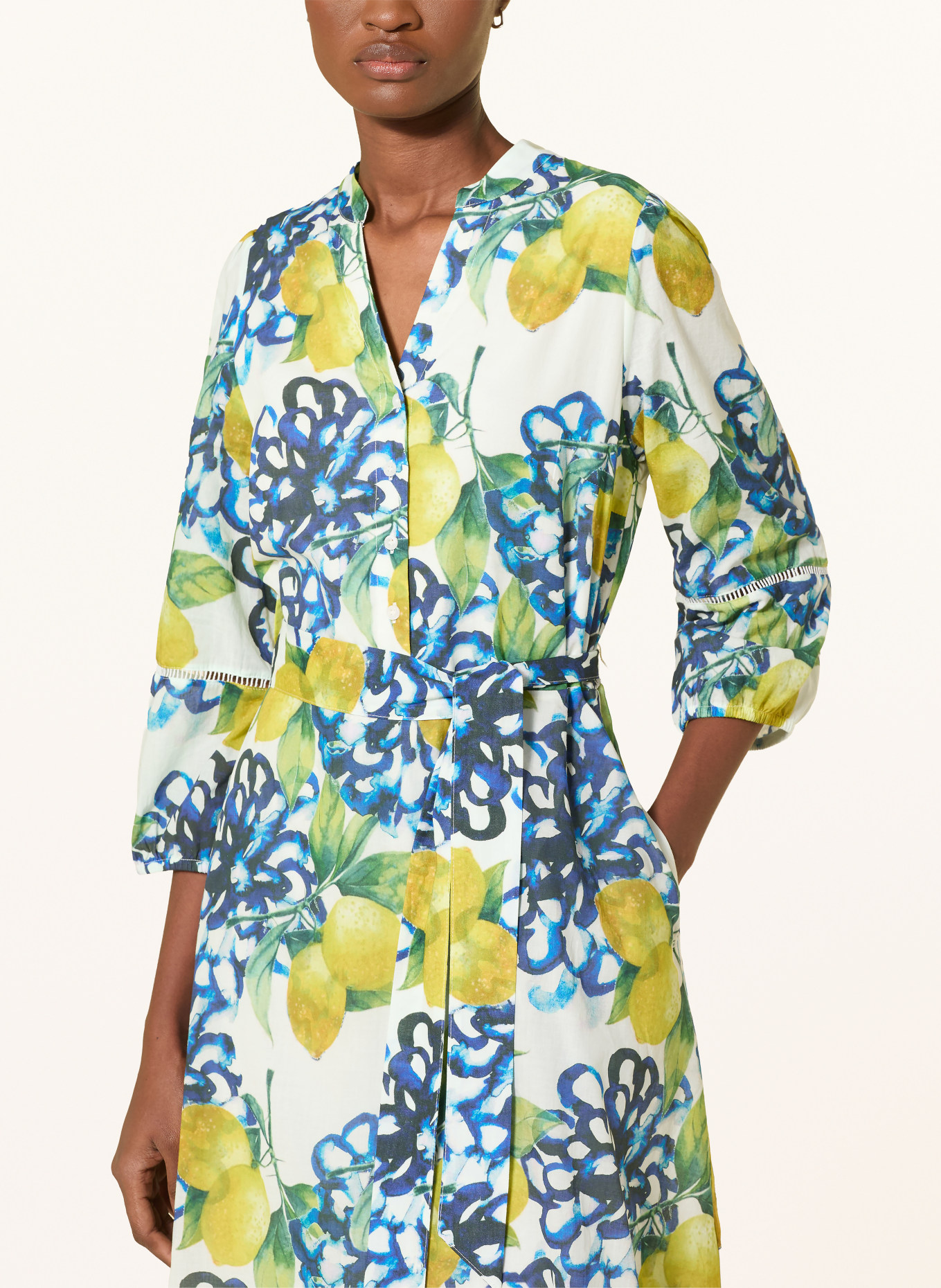 MORE & MORE sukienka: BIAŁY / CIEMNOŻÓŁTY / NIEBIESKI