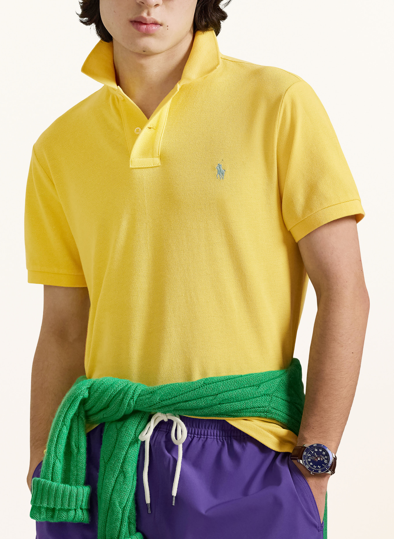 POLO RALPH LAUREN Piqué-Poloshirt Slim Fit: GELB
