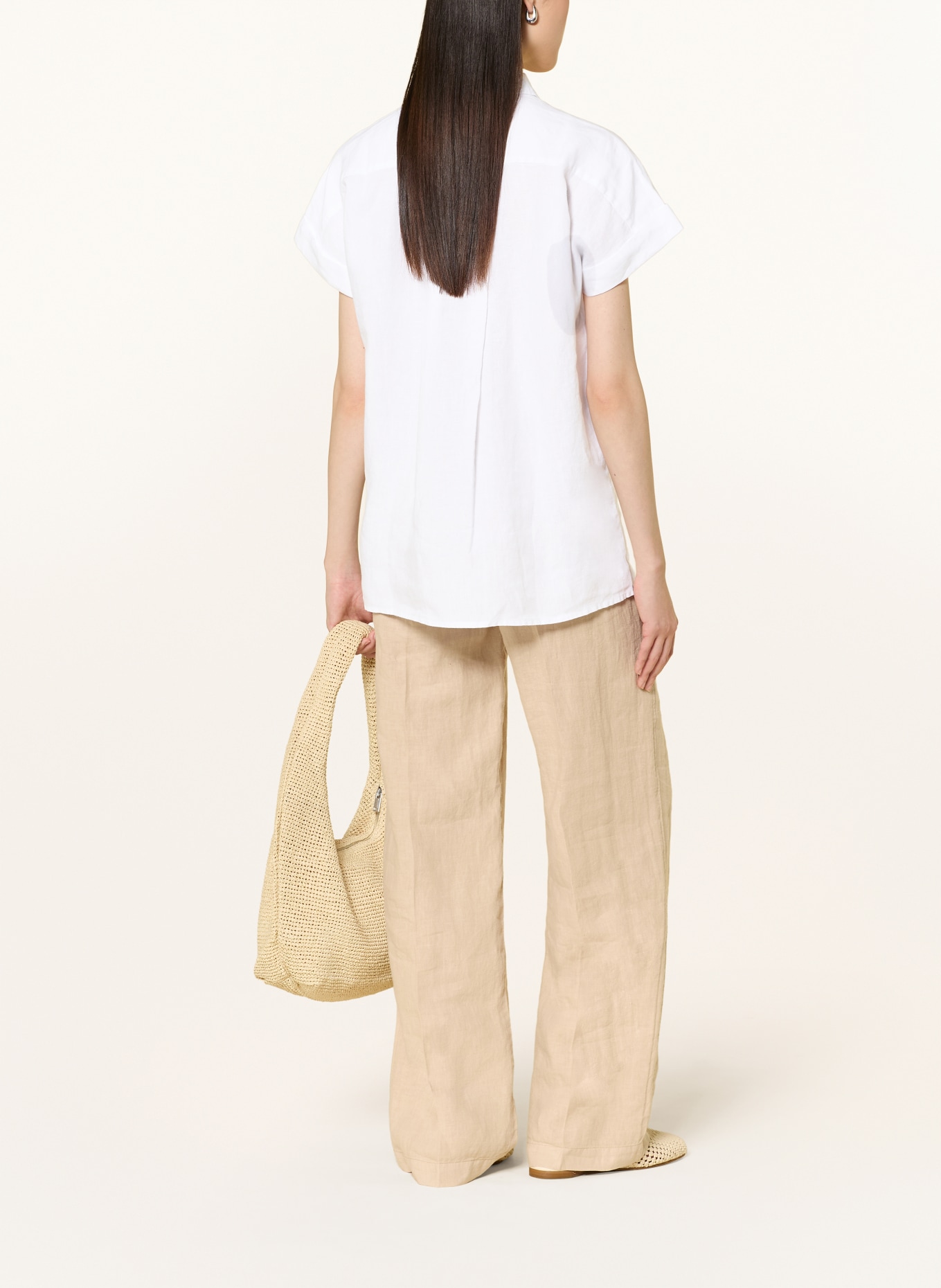 MAERZ MUENCHEN Hemdbluse aus Leinen: WEISS