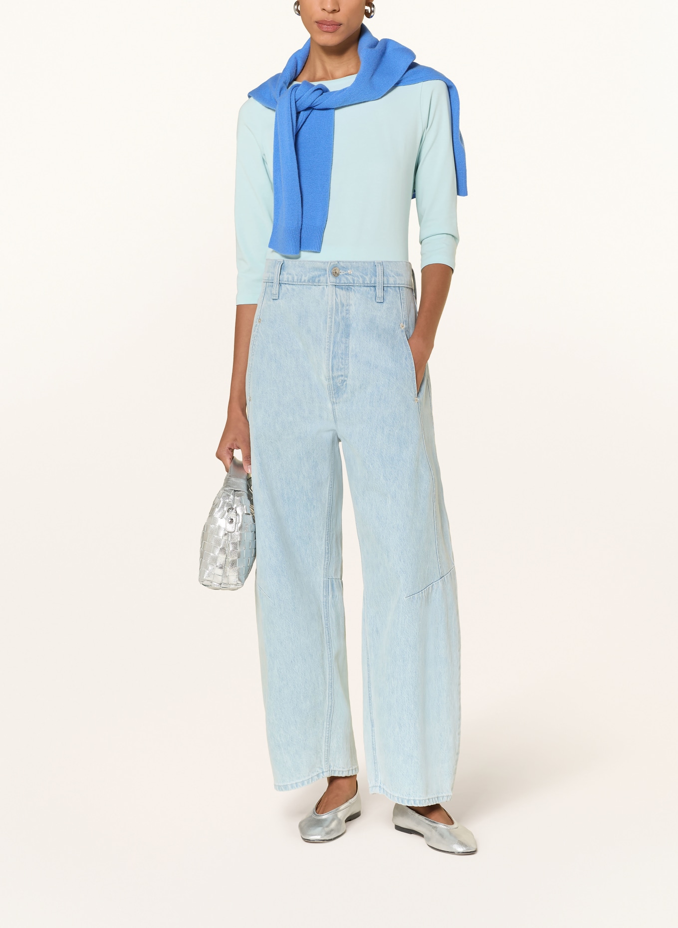 BOVIVA Shirt met 3/4-mouwen: LICHTBLAUW