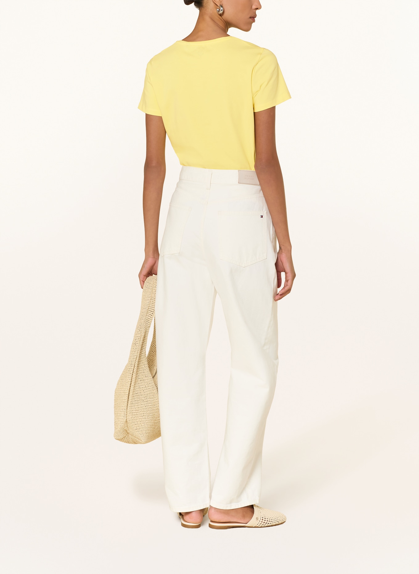 BOVIVA T-shirt met sierstenen: GEEL