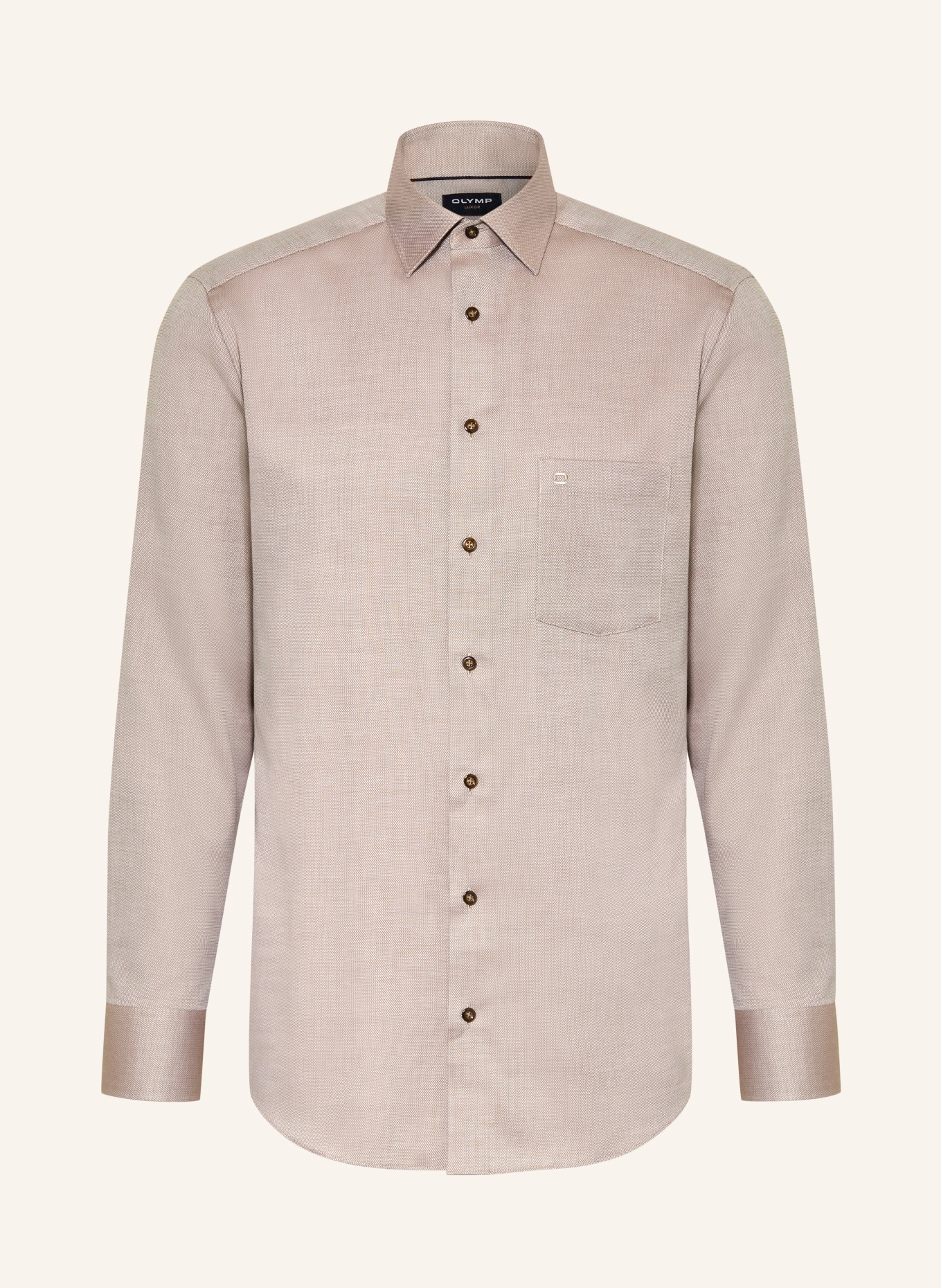 OLYMP Koszula Luxor o nowoczesnym kroju: JASNOBRĄZOWY