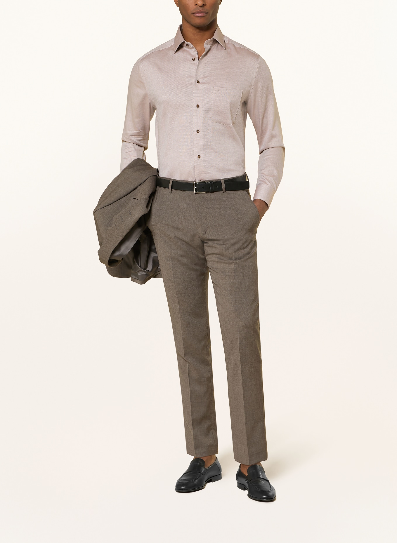 OLYMP Koszula Luxor o nowoczesnym kroju: JASNOBRĄZOWY