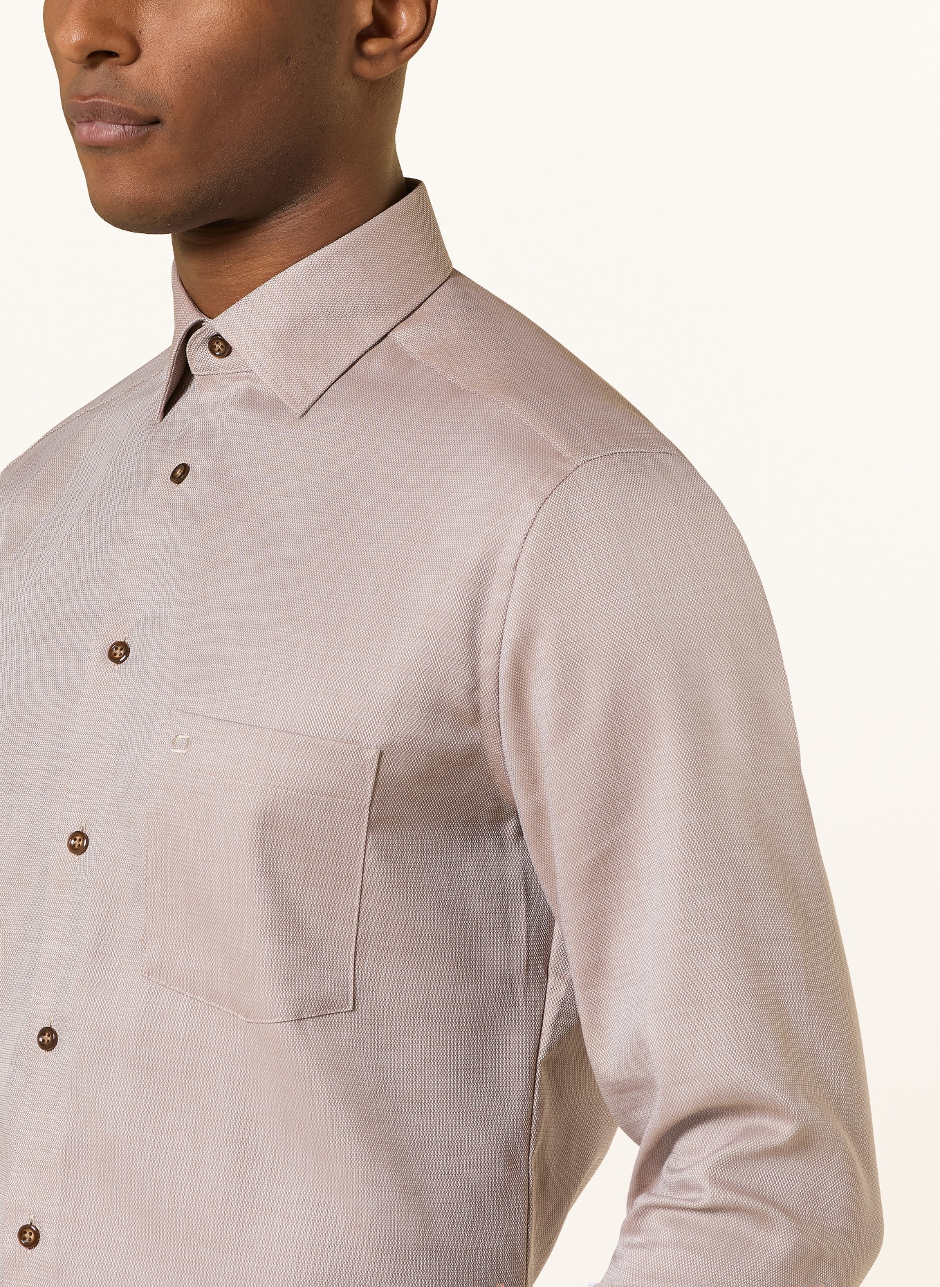 OLYMP Koszula Luxor o nowoczesnym kroju: JASNOBRĄZOWY