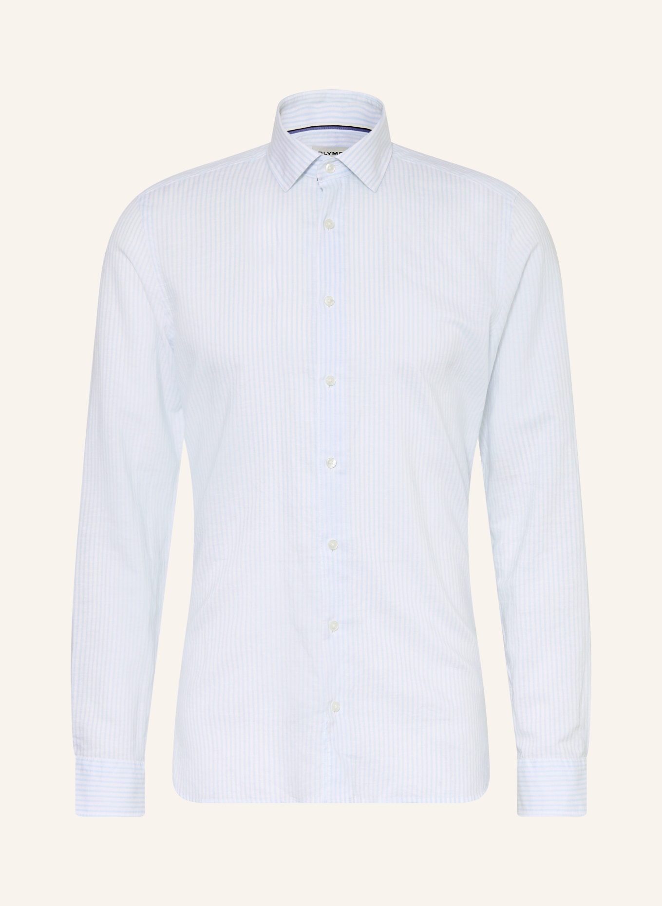 OLYMP Hemd Level Five body fit: WEISS / HELLBLAU