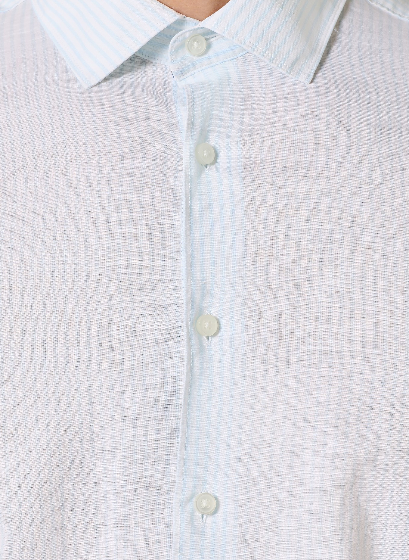 OLYMP Hemd Level Five body fit: WEISS / HELLBLAU