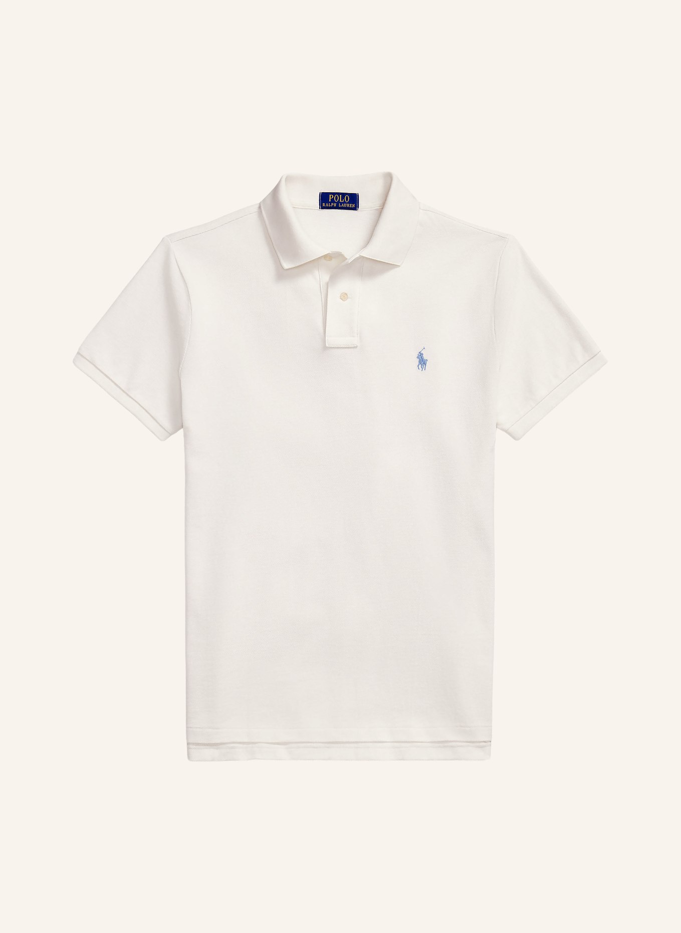 POLO RALPH LAUREN Piqué-Poloshirt Custom Slim Fit: WEISS