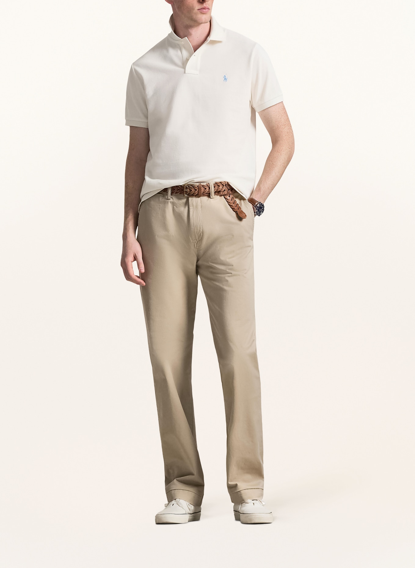 POLO RALPH LAUREN Piqué-Poloshirt Custom Slim Fit: WEISS