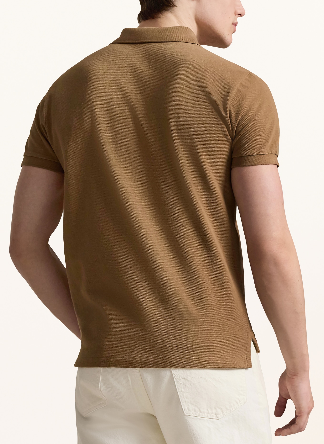 POLO RALPH LAUREN Piqué-Poloshirt Custom Slim Fit: BRAUN