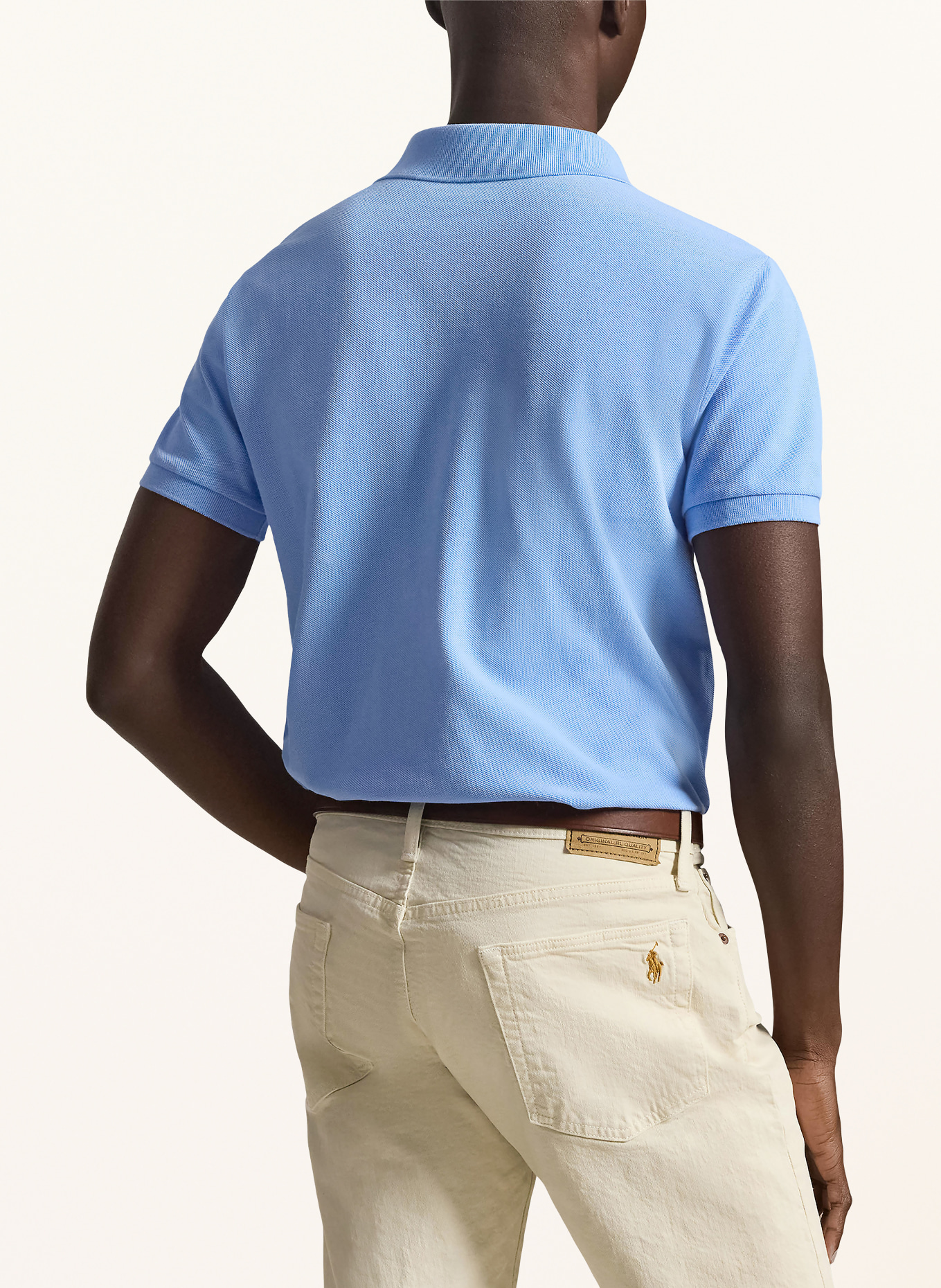 POLO RALPH LAUREN Piqué-Poloshirt Custom Slim Fit: HELLBLAU