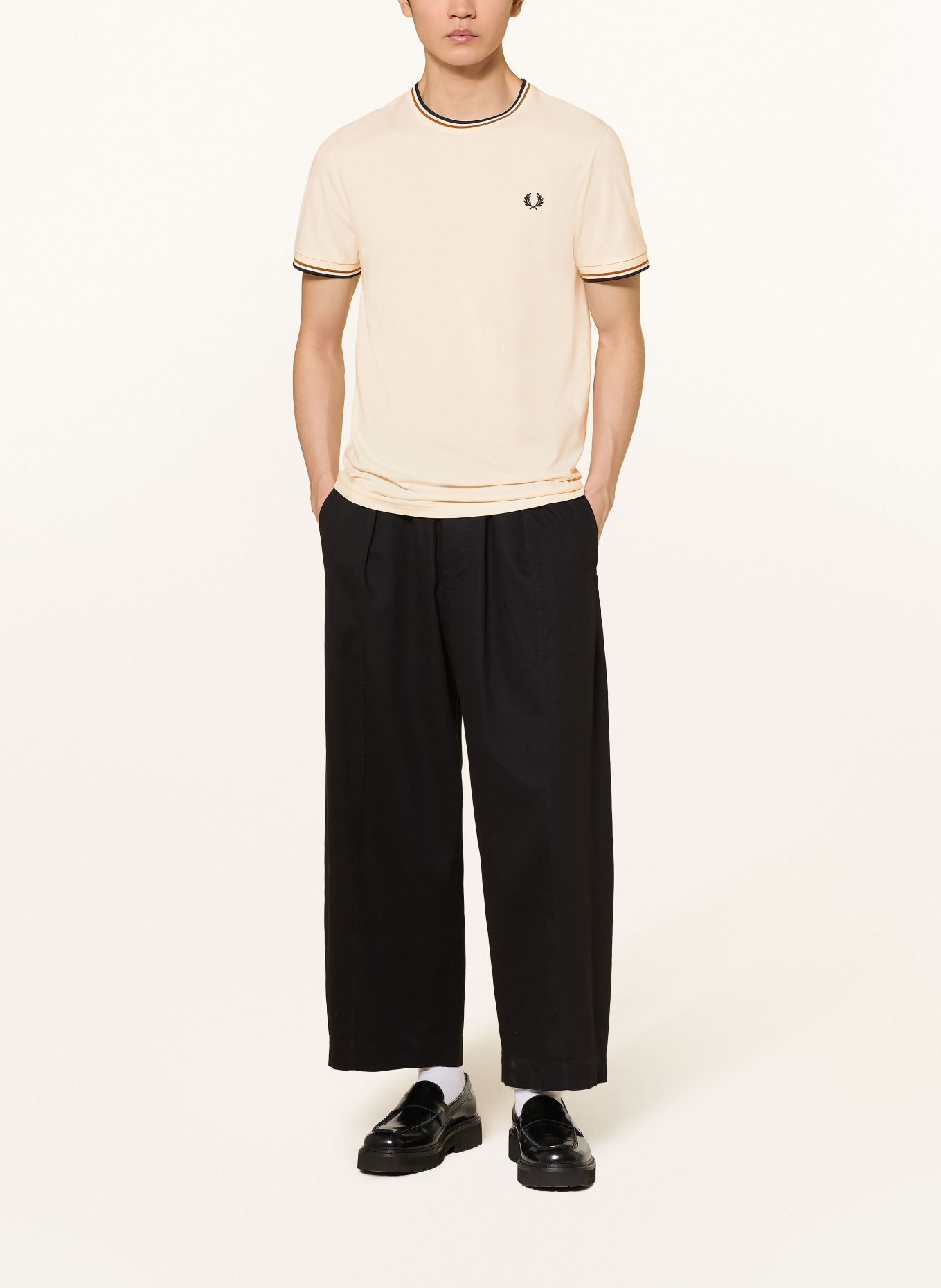FRED PERRY koszulka: ECRU