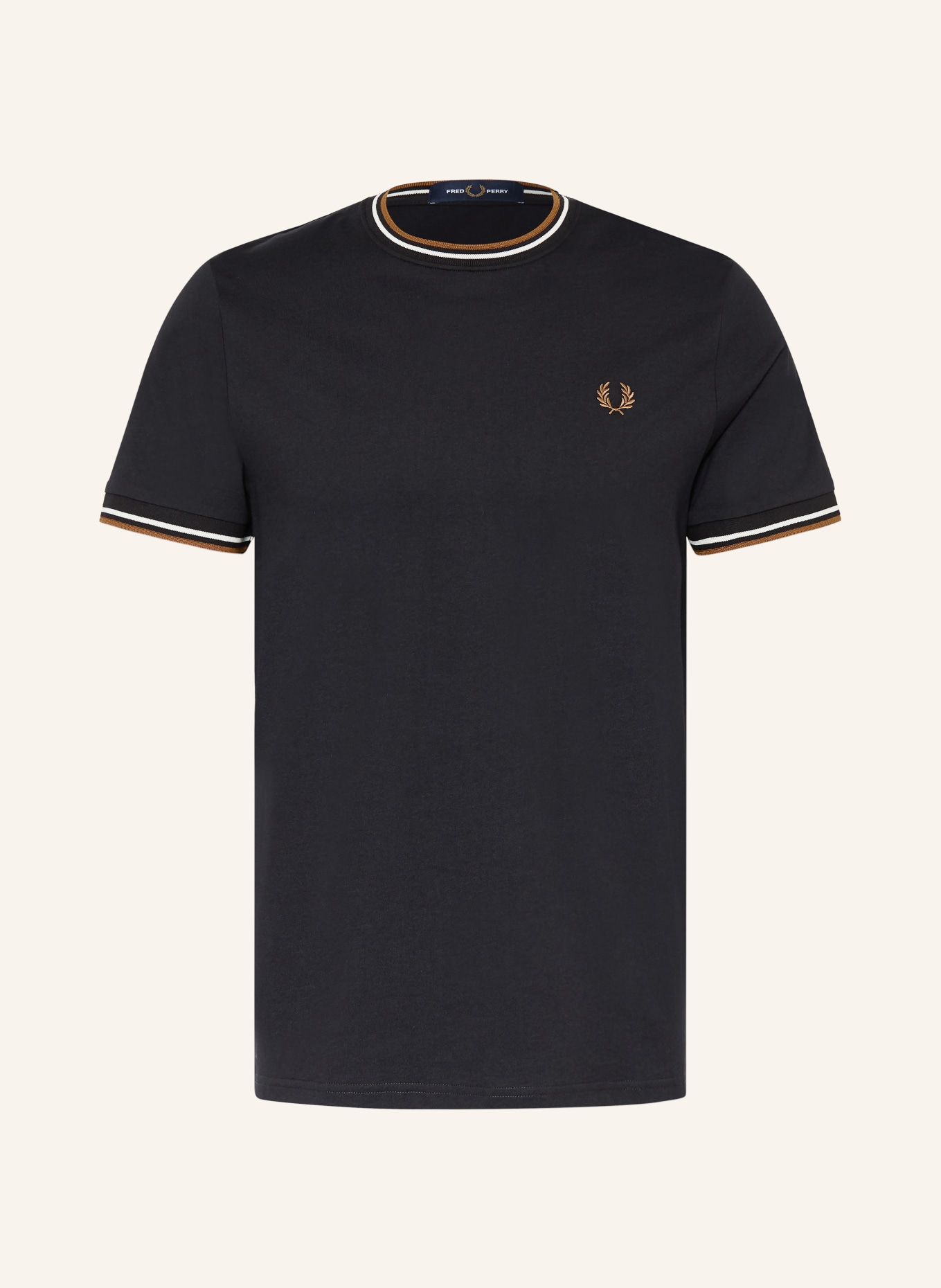 FRED PERRY T-Shirt: SCHWARZ