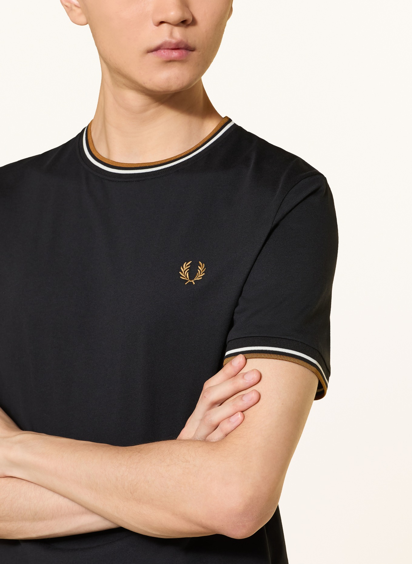 FRED PERRY T-Shirt: SCHWARZ